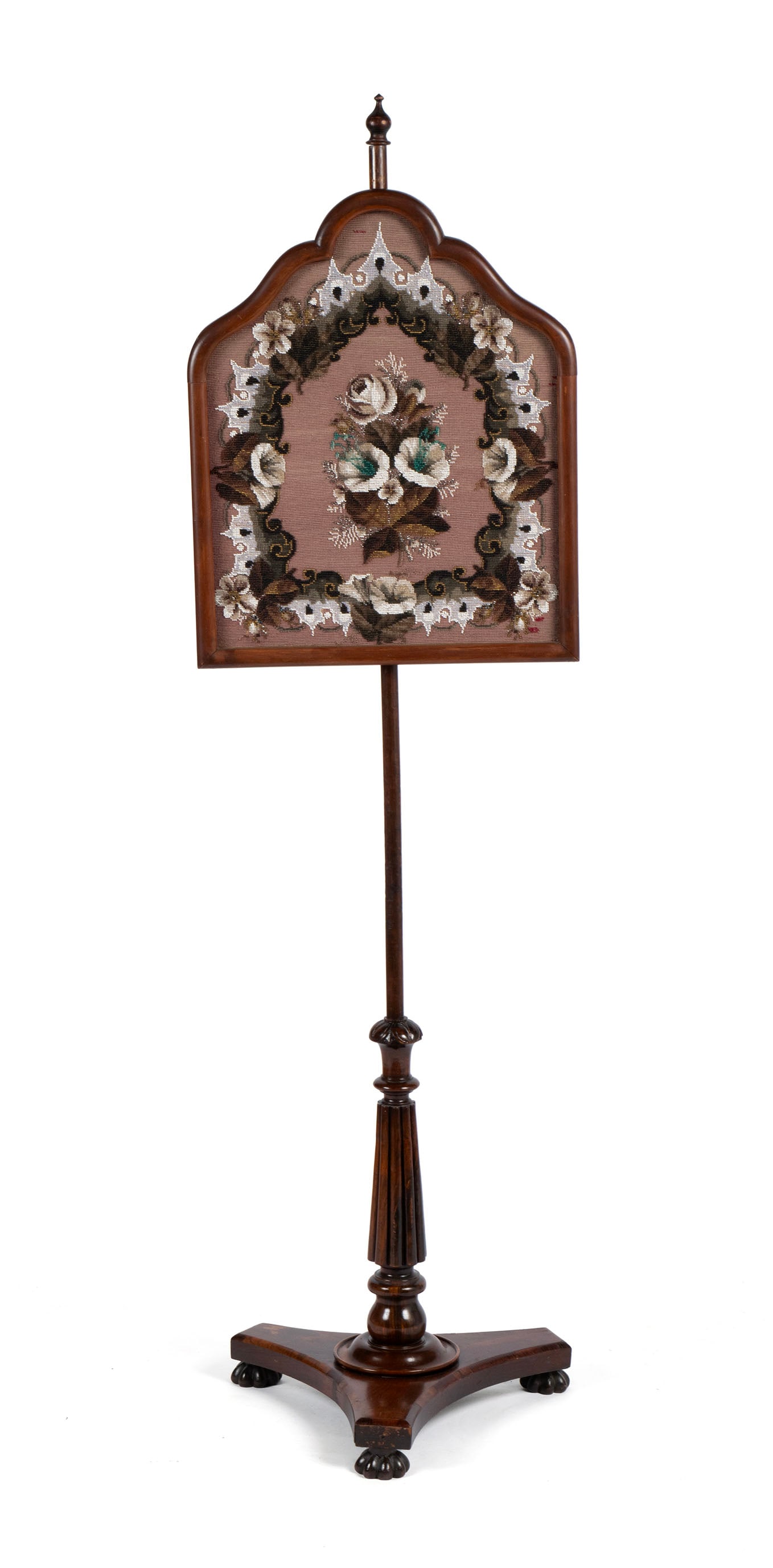 WILLIAM IV FIREPLACE POLE SCREEN (1 of 10)