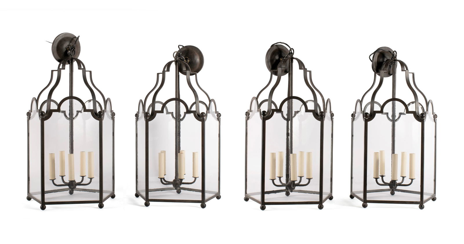 SET OF FOUR MODERN LIGHT FIXTURES (1 of 8)