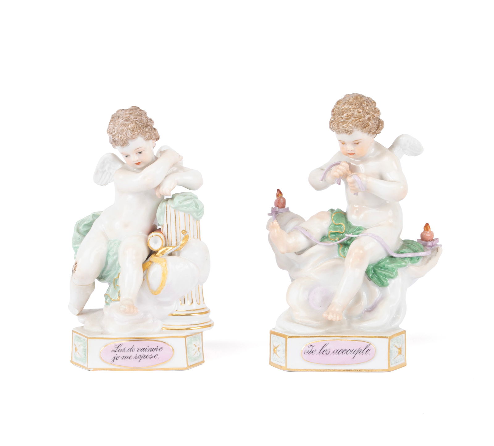 PAIR OF MEISSEN PORCELAIN CHERUBS (1 of 12)