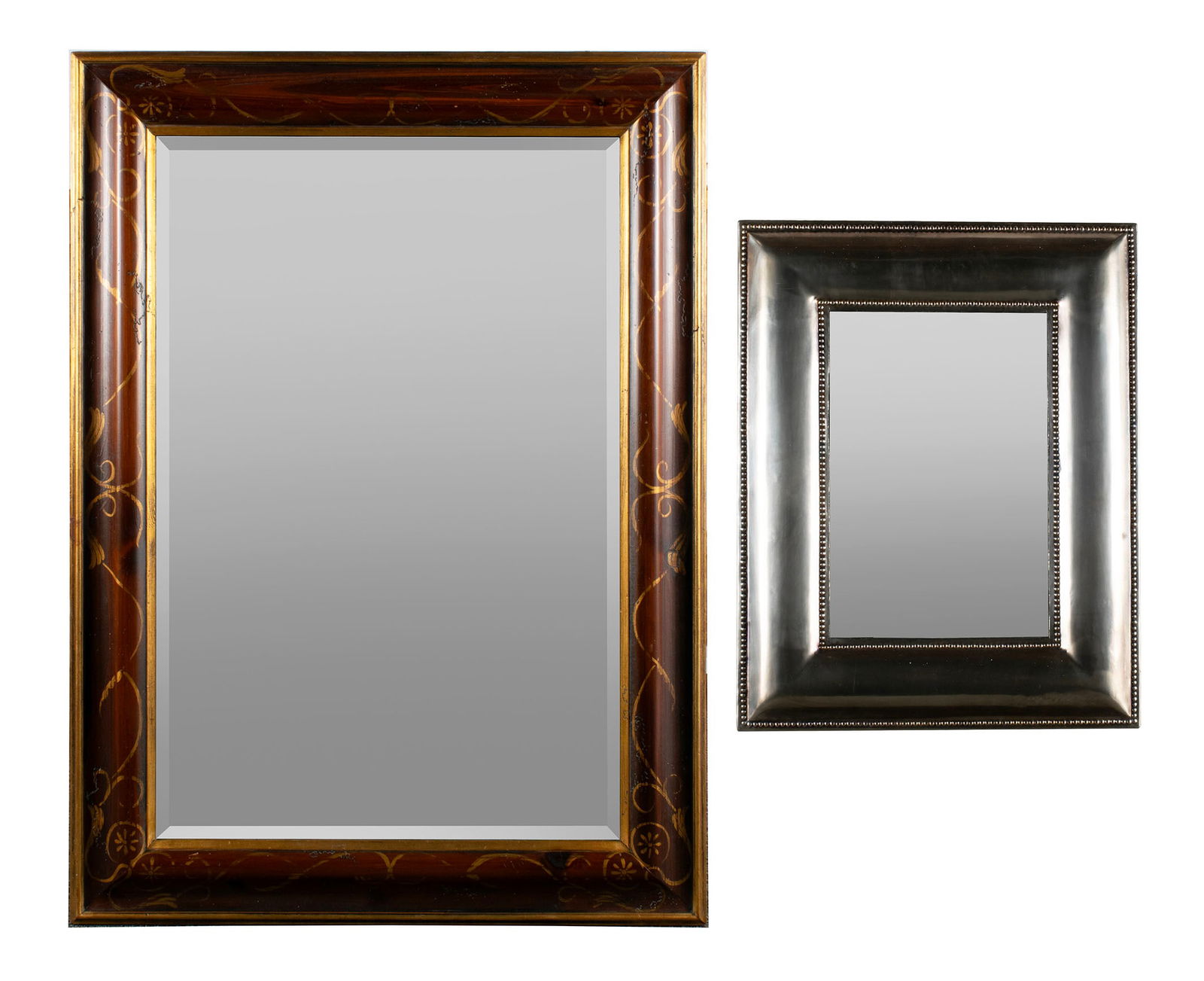 TWO DECORATIVE WALL MIRRORS (1 of 10)