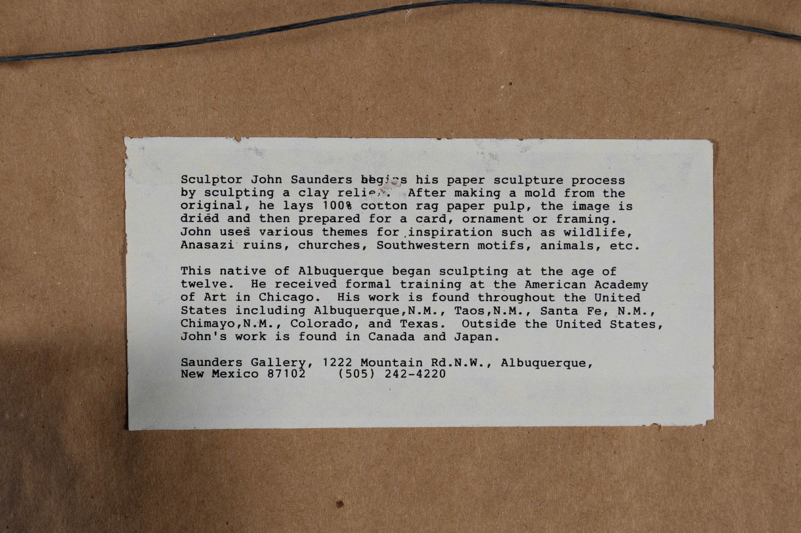 JOHN SAUNDERS (AMERICAN, 20TH C.) - 7