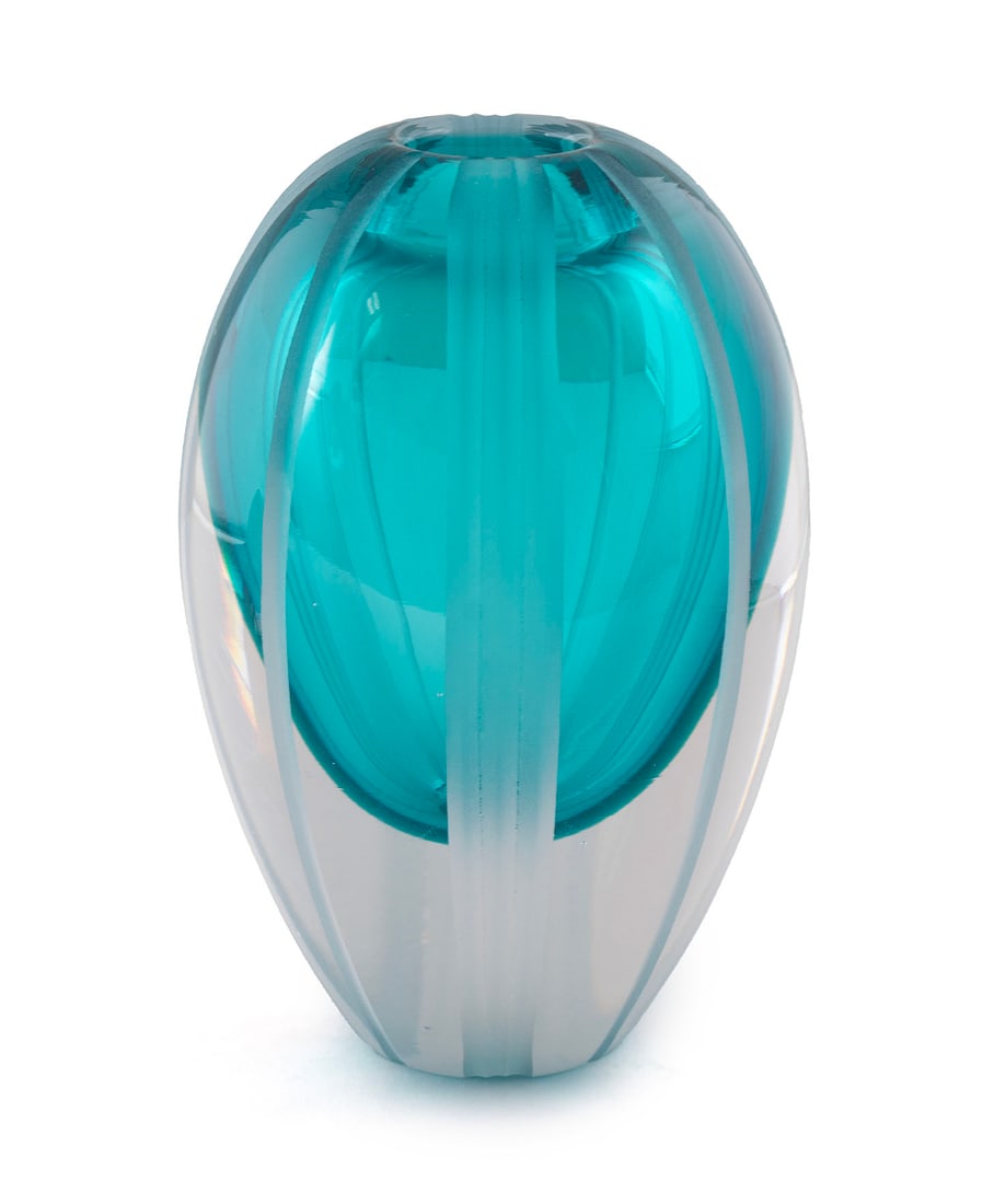 TWO ART GLASS ITEMS - 2