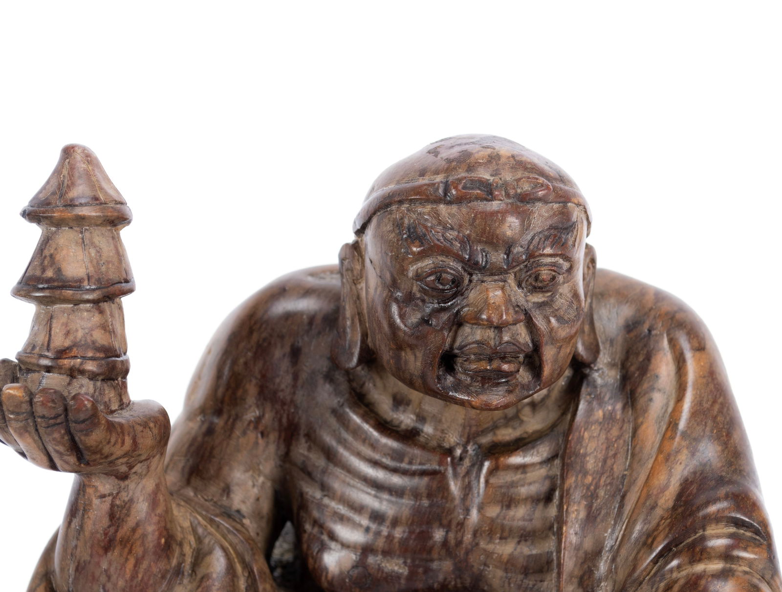 TWO BUDDHIST ARHAT FIGURE GROUPS - 2