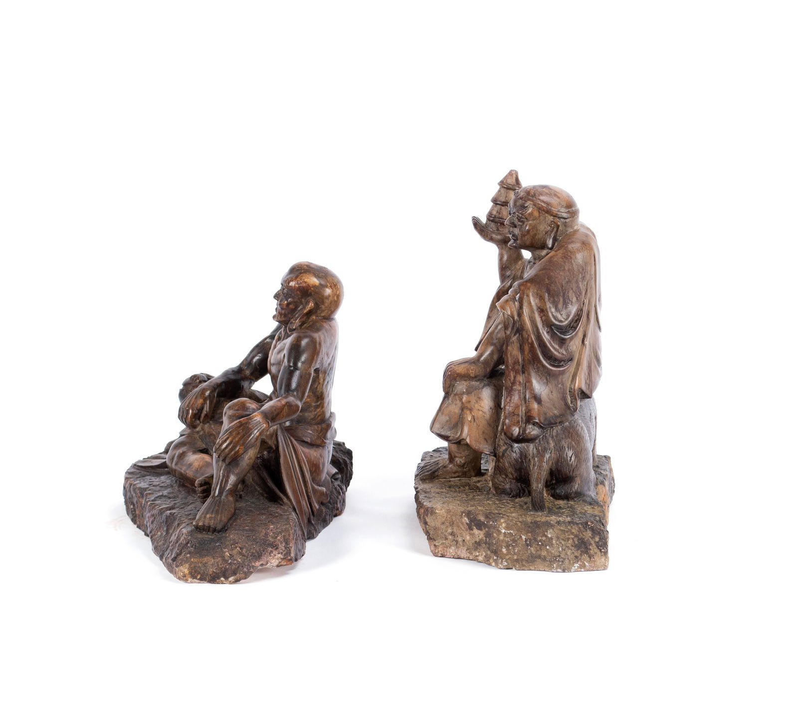 TWO BUDDHIST ARHAT FIGURE GROUPS - 6