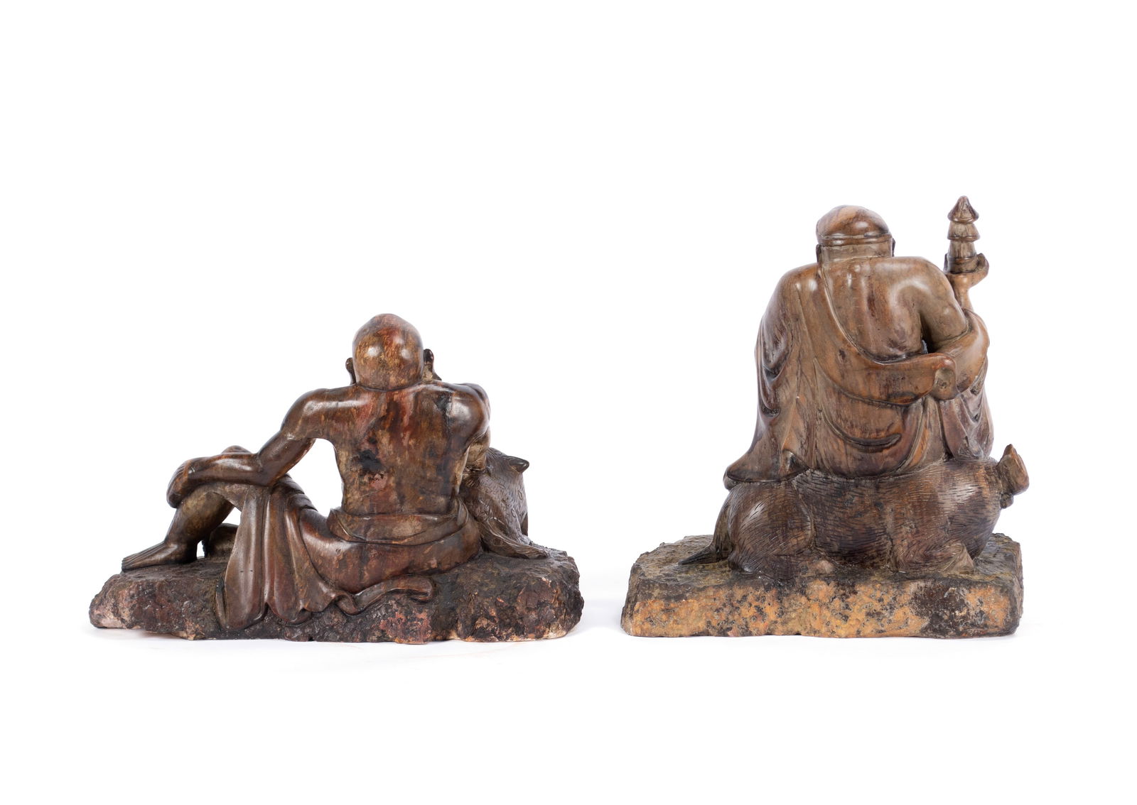TWO BUDDHIST ARHAT FIGURE GROUPS - 7