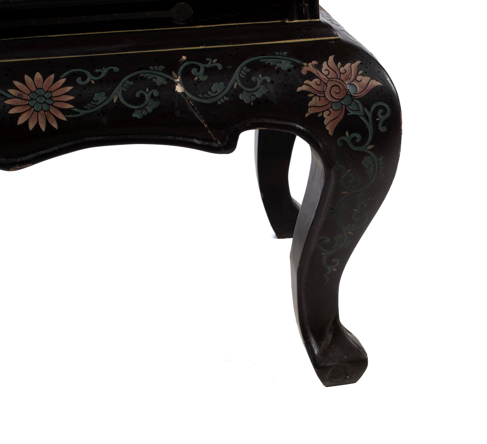CHINESE COFFEE TABLE WITH CLOISONNE INSERTS - 4