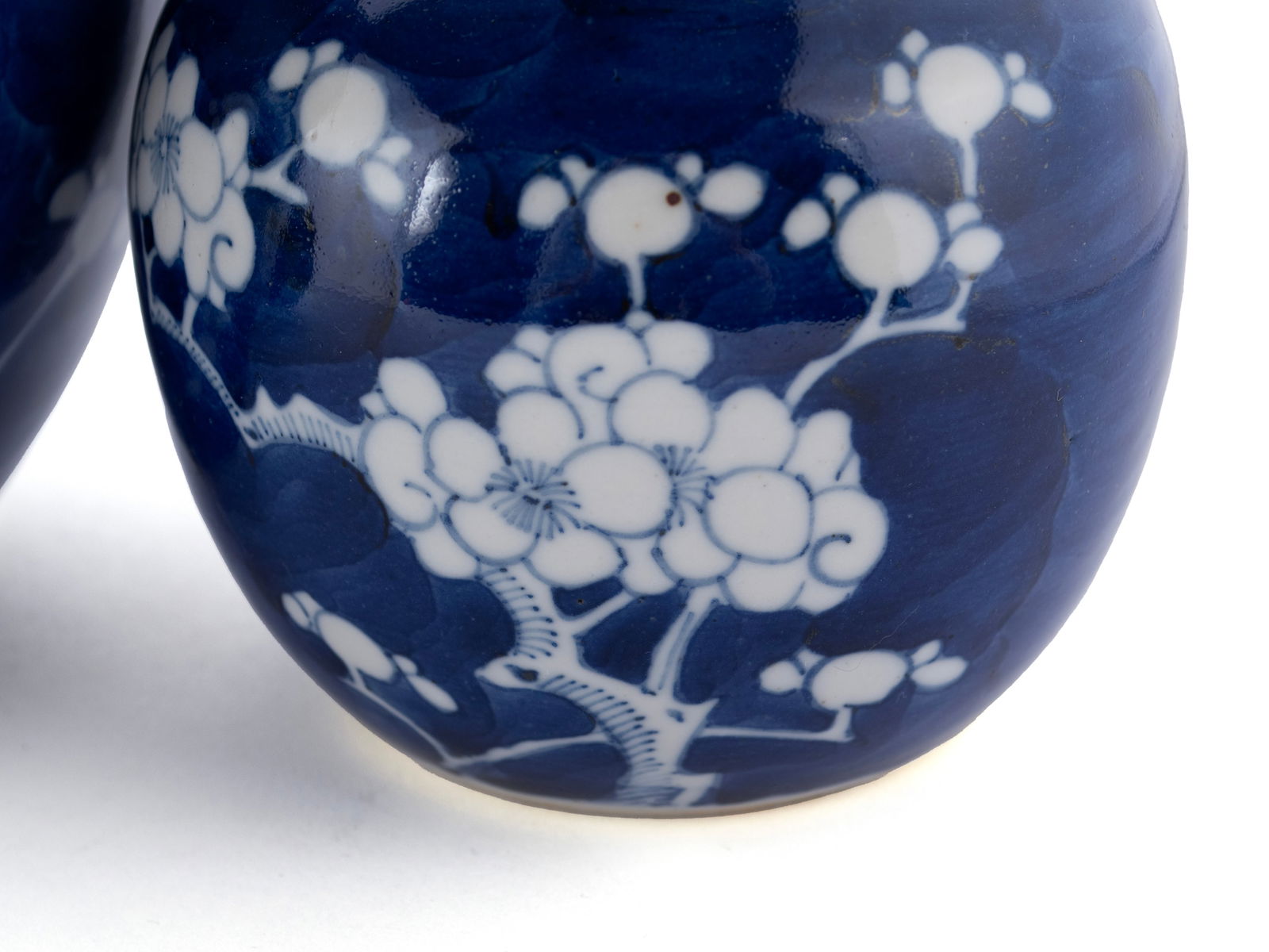 THREE CHINESE PRUNUS GINGER JARS - 3