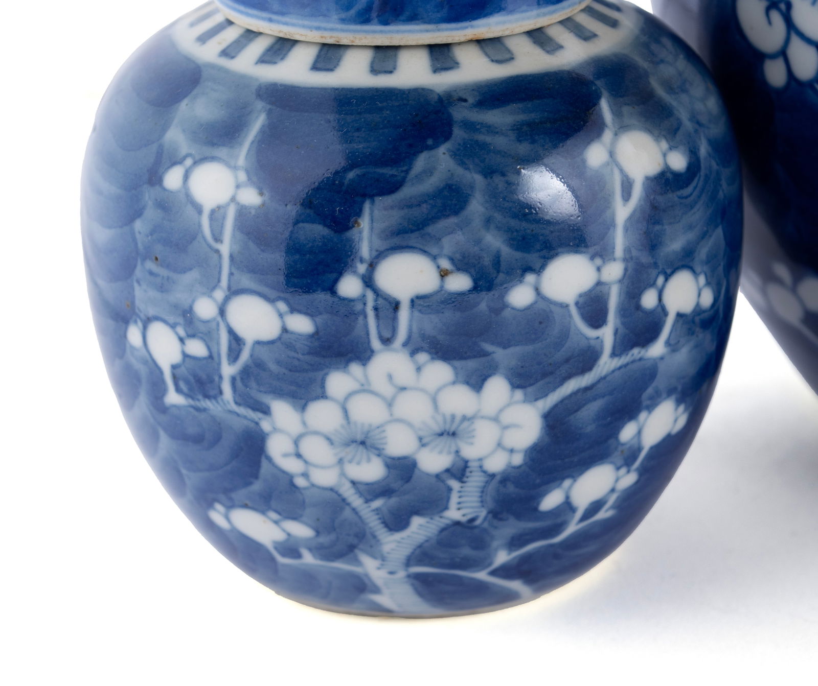 THREE CHINESE PRUNUS GINGER JARS - 4