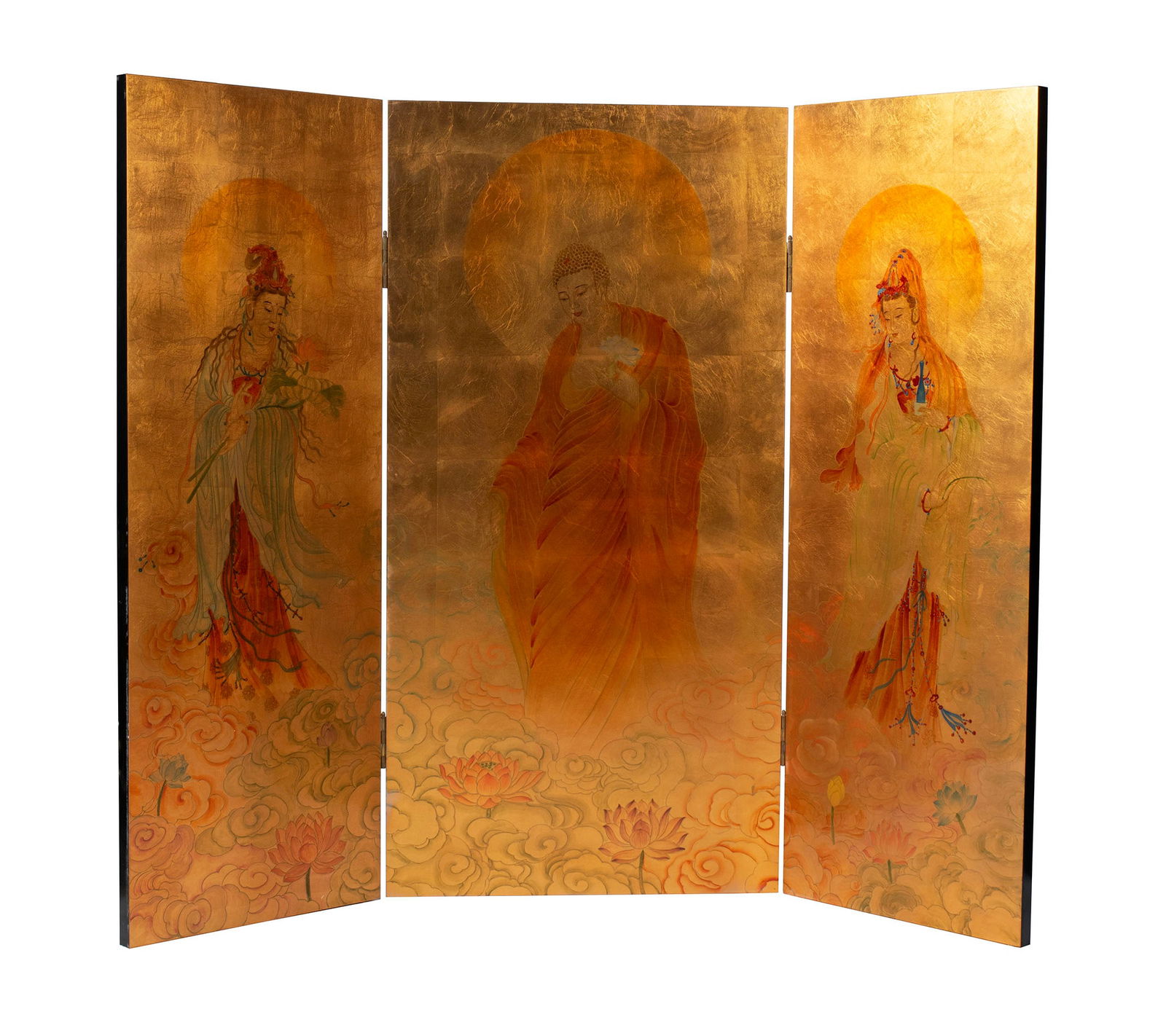 TWO 3-PANEL ROOM SCREENS - 2