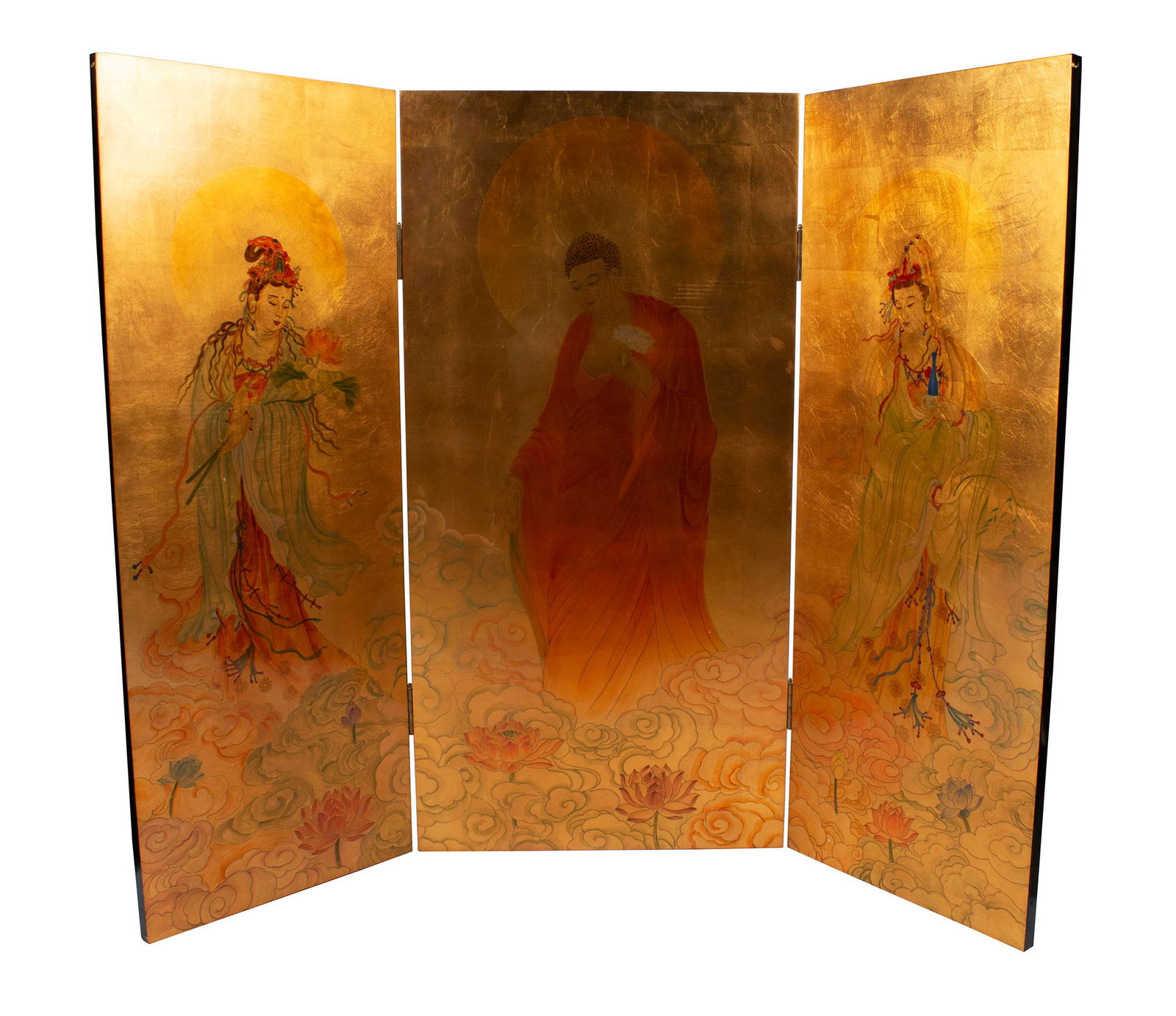 TWO 3-PANEL ROOM SCREENS - 4