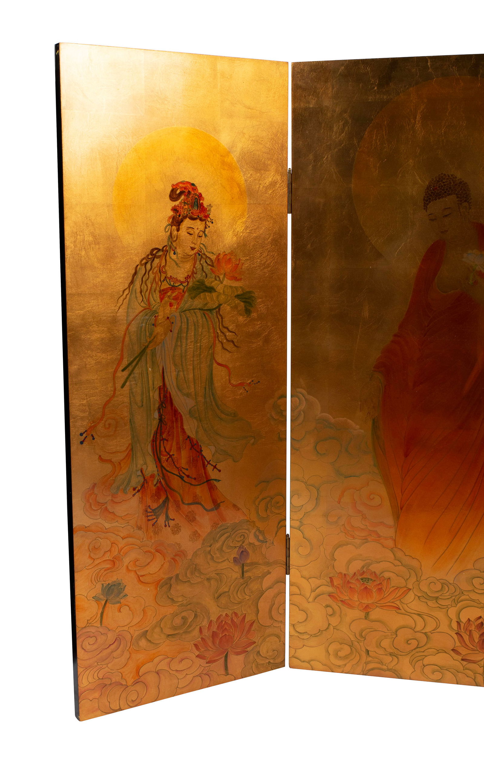 TWO 3-PANEL ROOM SCREENS - 5