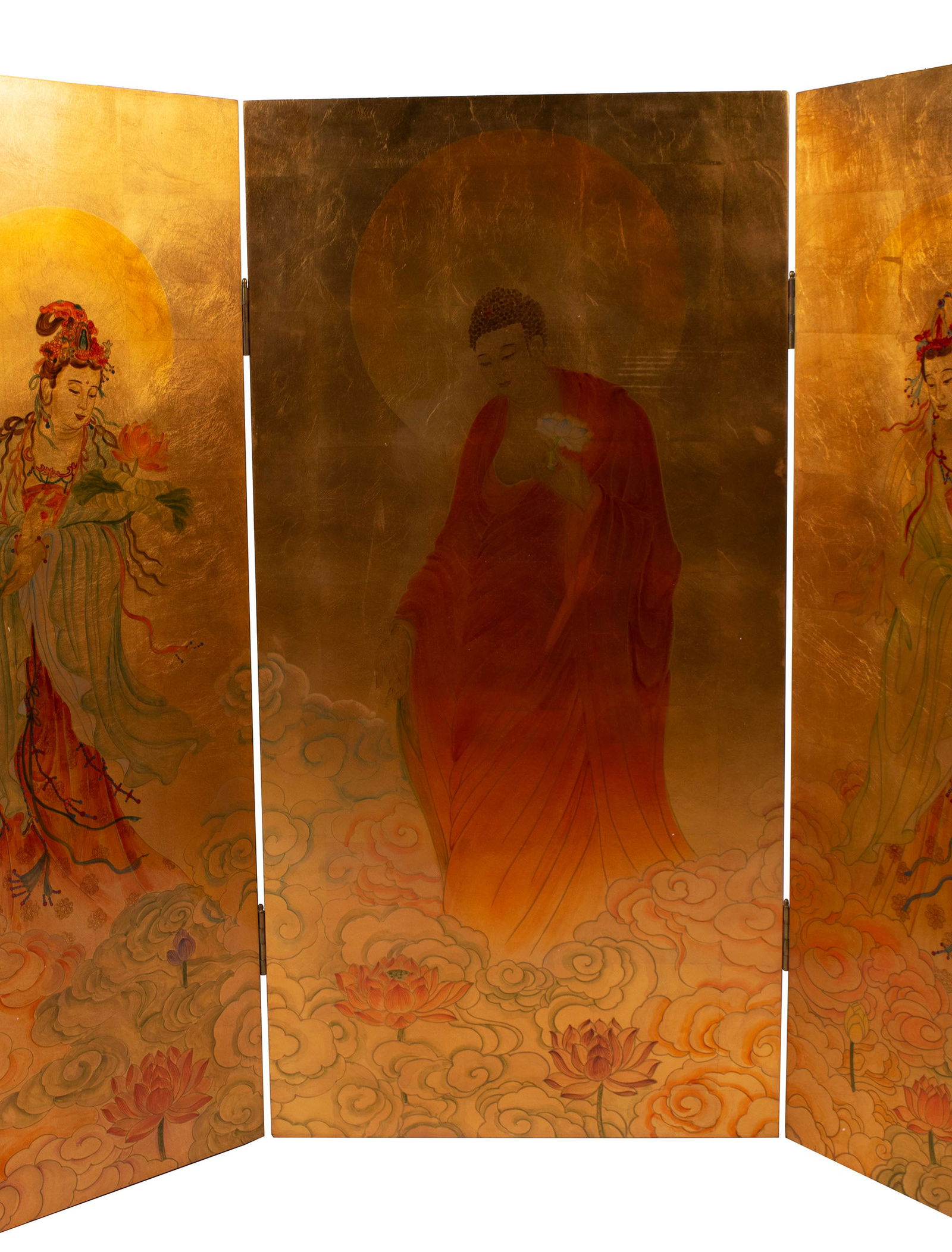 TWO 3-PANEL ROOM SCREENS - 6