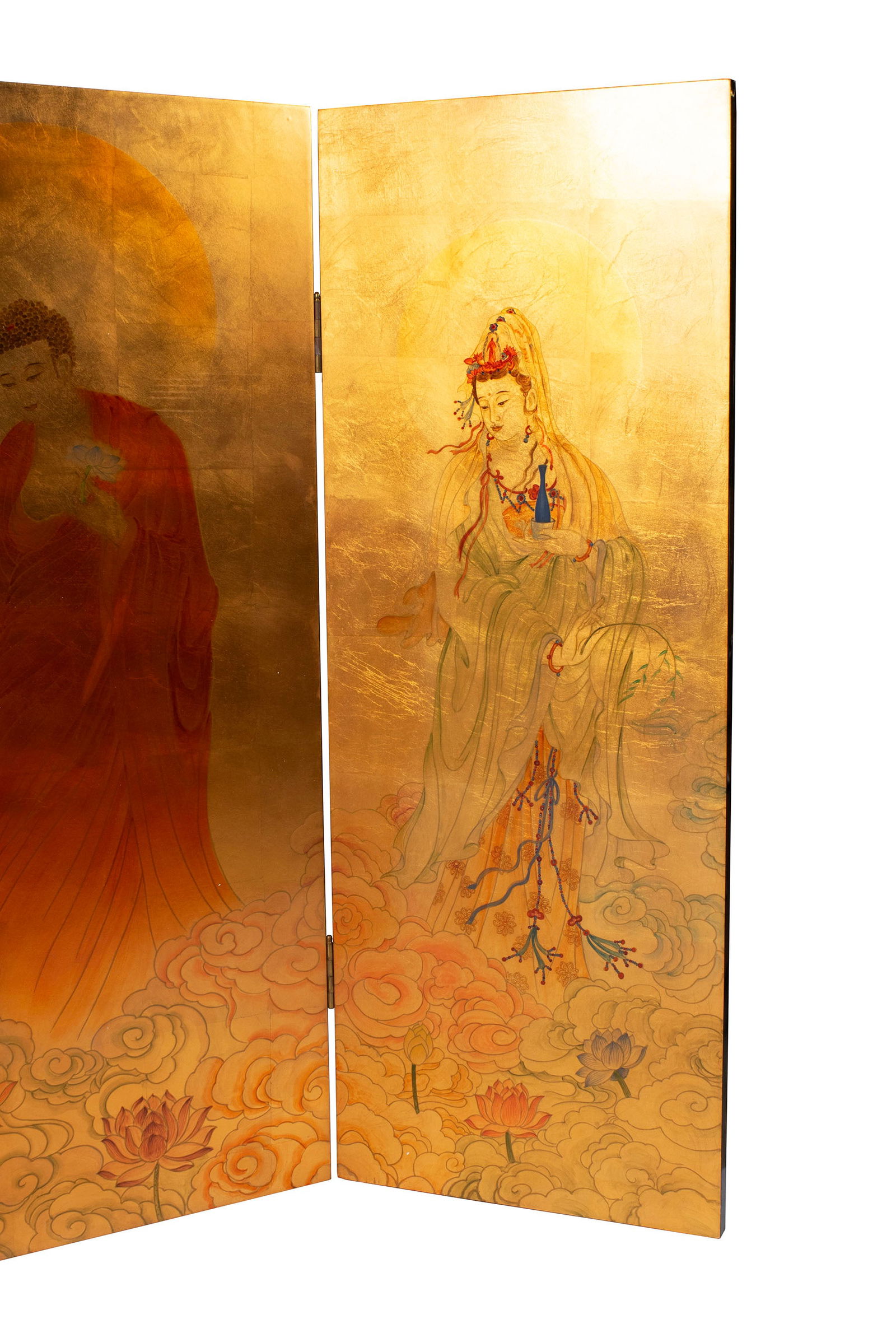 TWO 3-PANEL ROOM SCREENS - 7