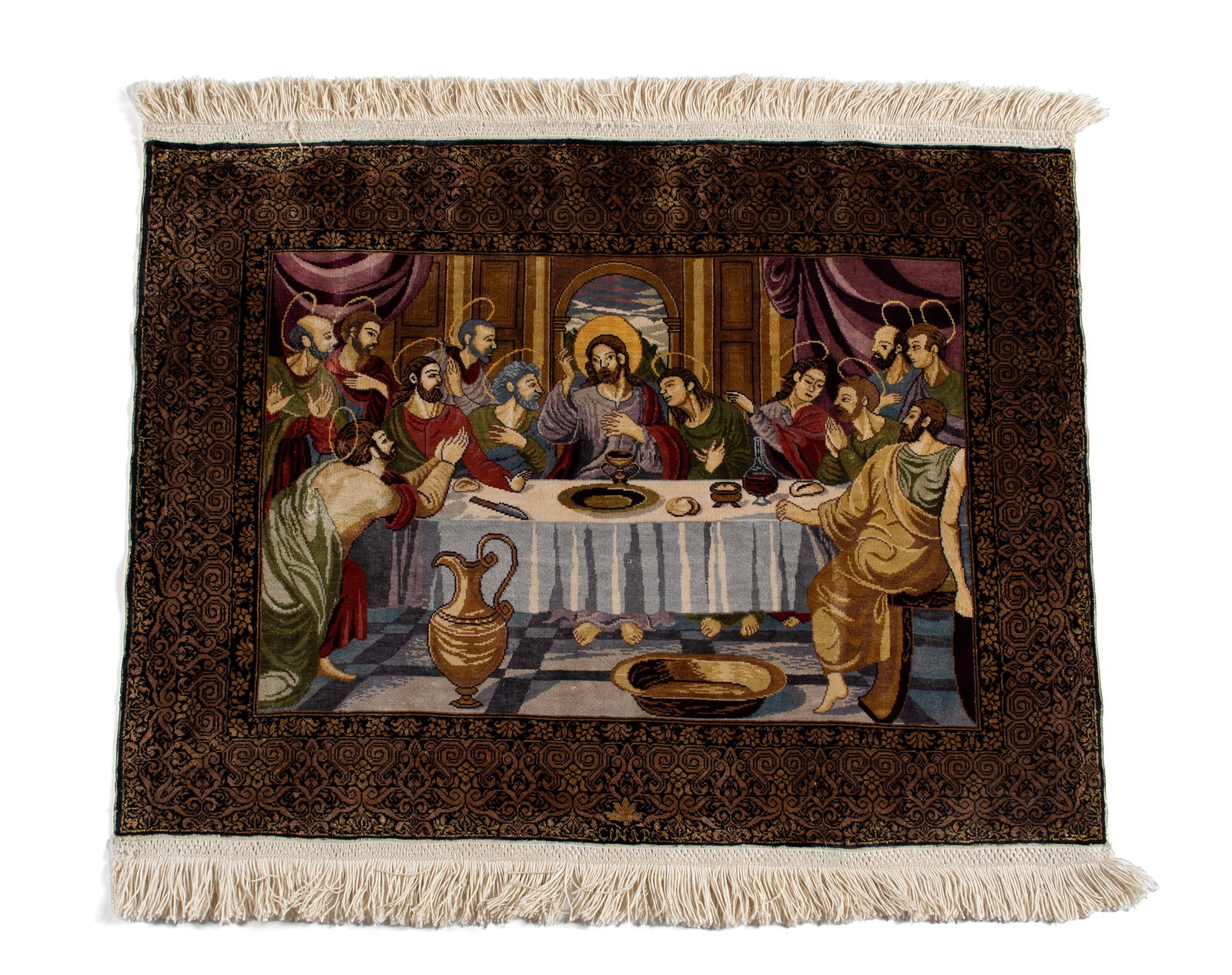 PICTORIAL SILK MAT OF THE LAST SUPPER (1 of 6)