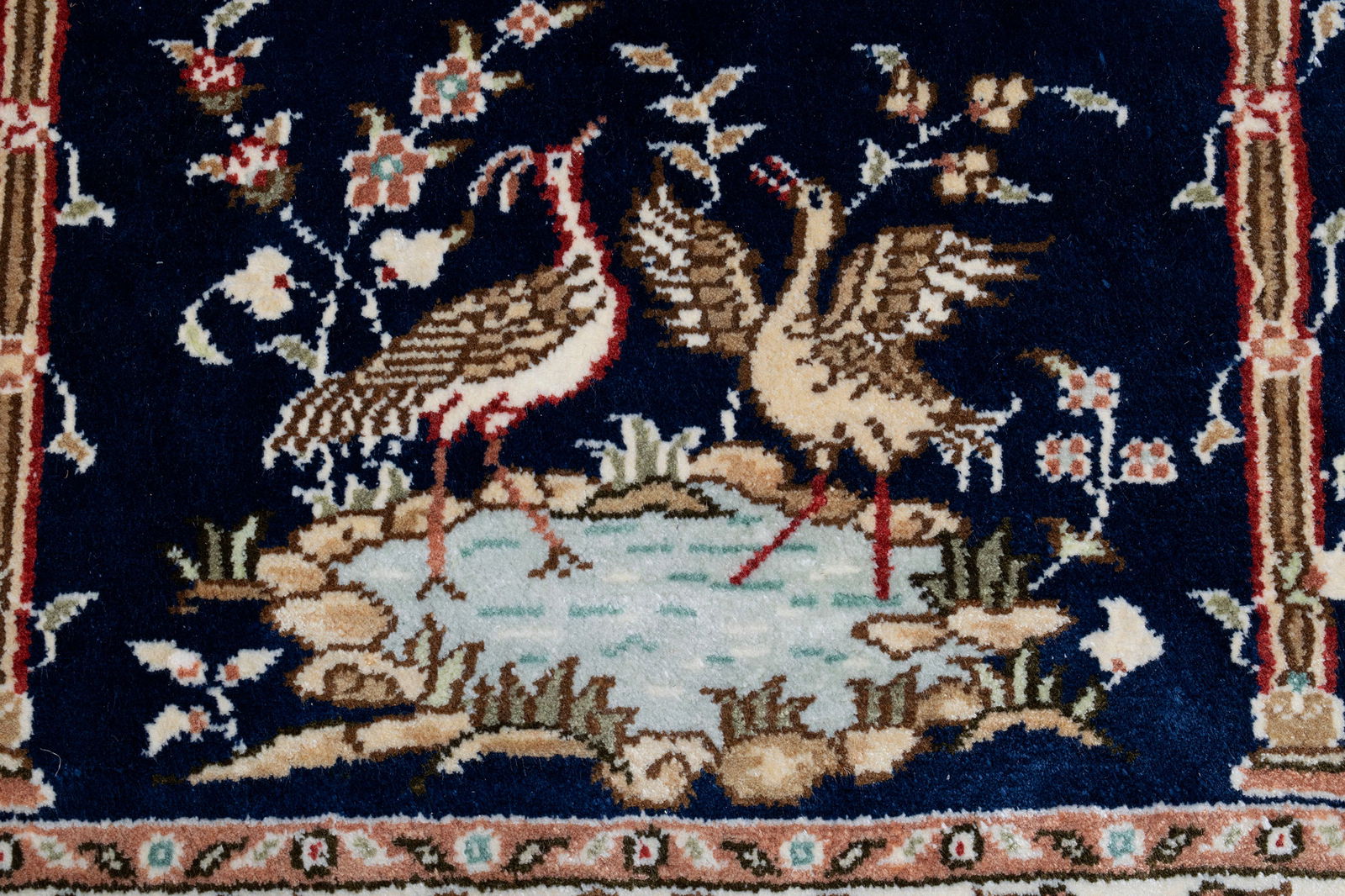 HEREKE SILK PRAYER RUG, SIGNED - 6