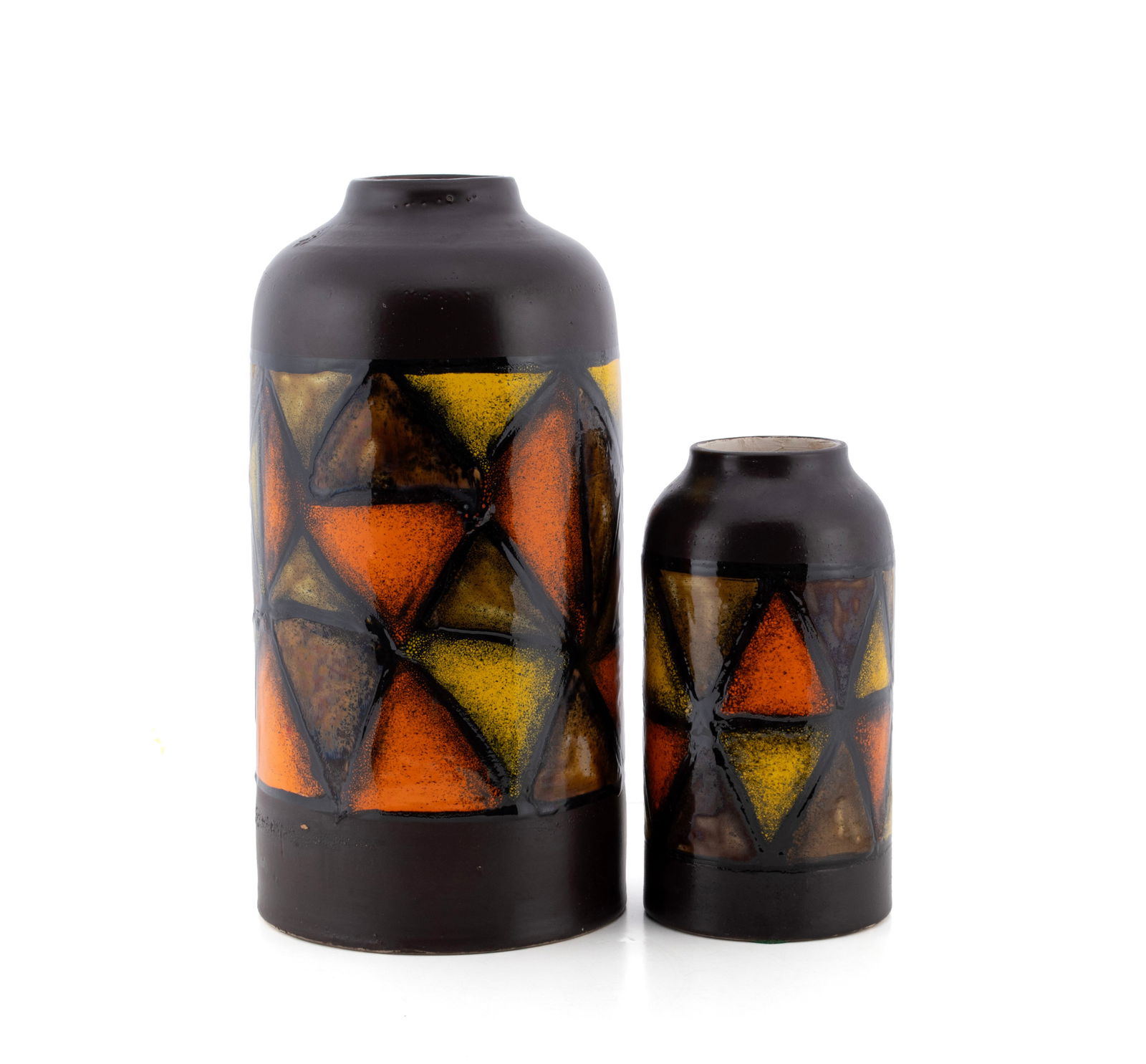 TWO BITOSSI 'VETRATA' VASES - 2