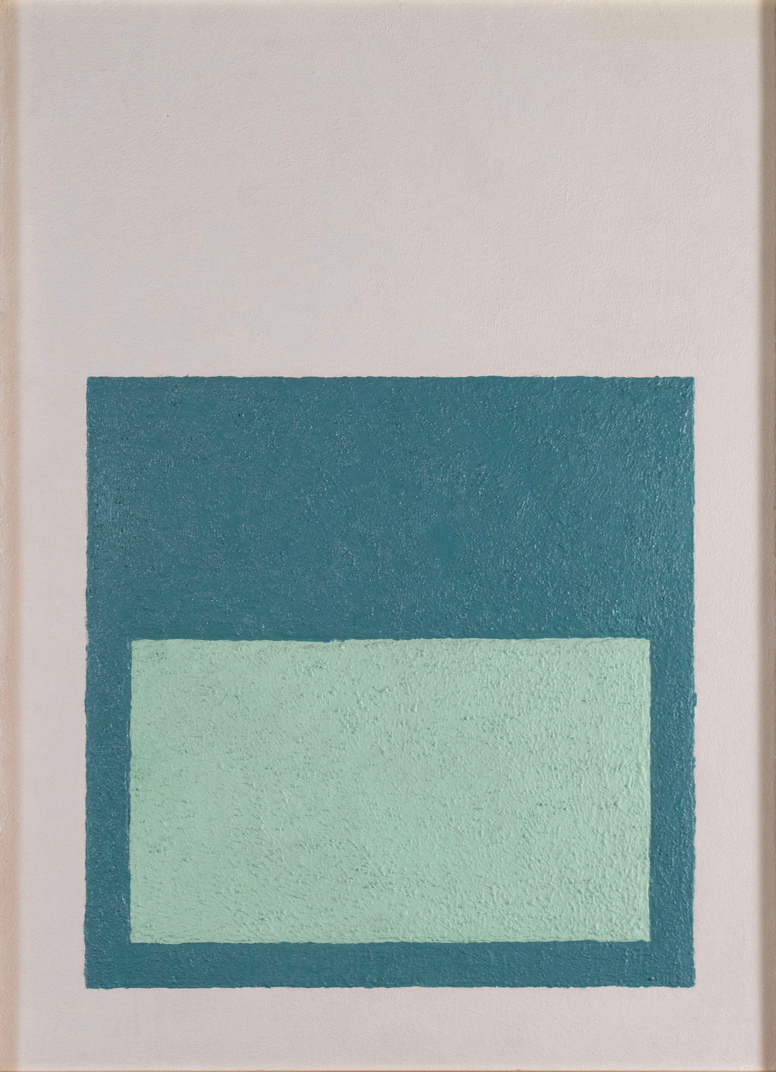 ABSTRACT PAINTING IN THE STYLE OF JOSEF ALBERS: ABSTRACT PAINTING IN THE STYLE OF JOSEF ALBERS 20th century, acrylic on canvas, unsigned. Geometric abstract, framed. 44 x 32 in. (111.8 x 81.3 cm.), Frame: 46 x 34 in. (116.8 x 86.4 cm.)