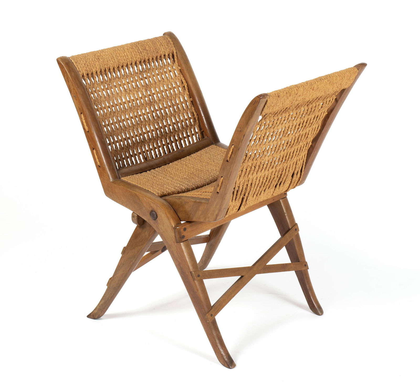 FOLDING BENCH BY GUGLIELMO PECORINI (ITALIAN, 1889-1965) (1 of 5)