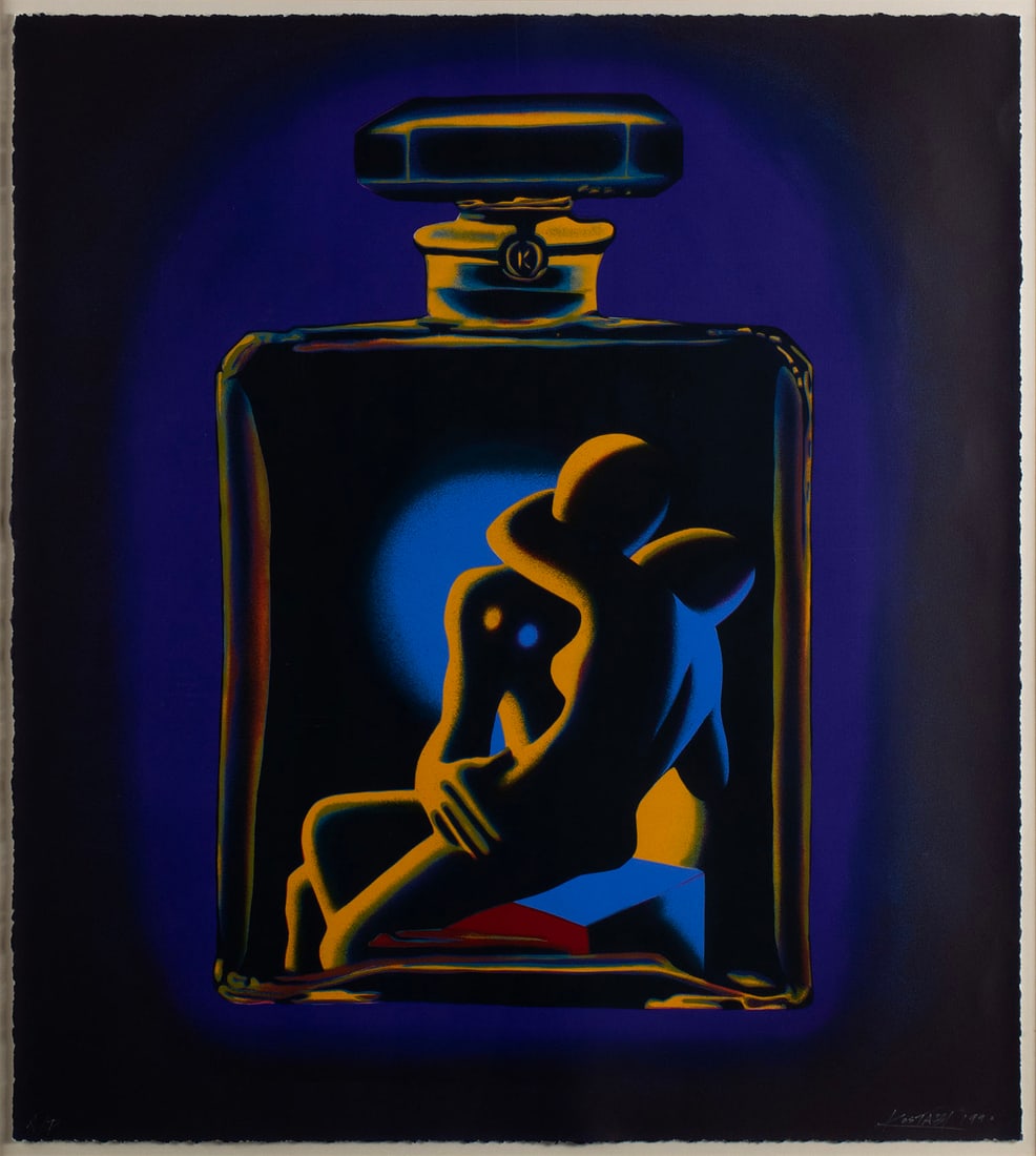 MARK KOSTABI (AMERICAN, B. 1960): Mark Kostabi American, b. 1960 Kostabi, #5 Serigraph Signed and dated 1990 lower right, noted A.P. lower left. Framed. Sheet: 35 x 31 in. (88.9 x 78.7 cm.), Frame: 45 x 41 1/2 in. (114.3 x 105.4 cm.)