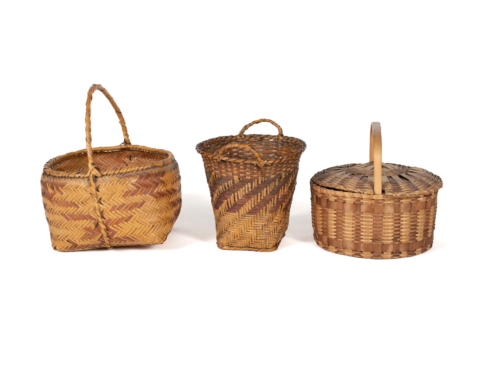 THREE NATIVE AMERICAN BASKETS - 3