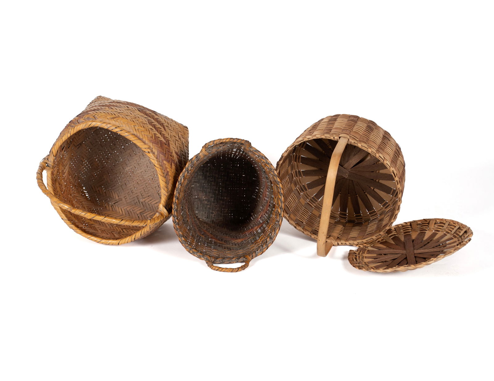 THREE NATIVE AMERICAN BASKETS - 4