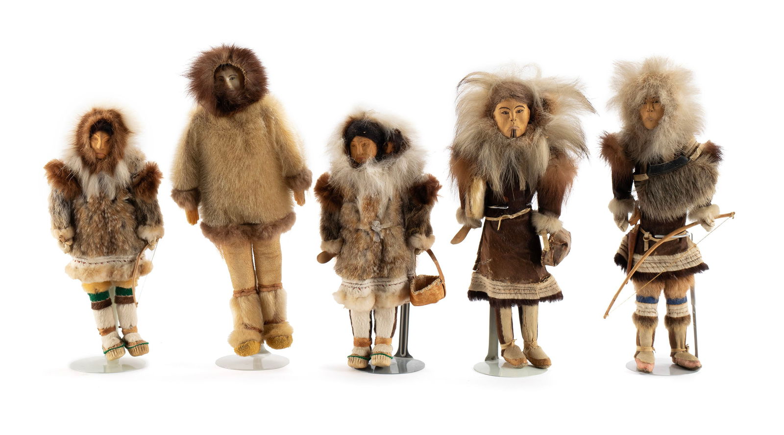 FIVE INUIT DOLLS - 10