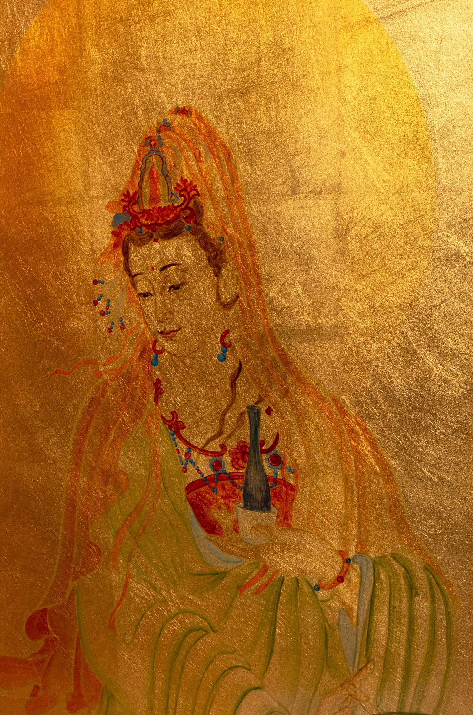 TWO THREE-PANEL ROOM SCREENS - 8