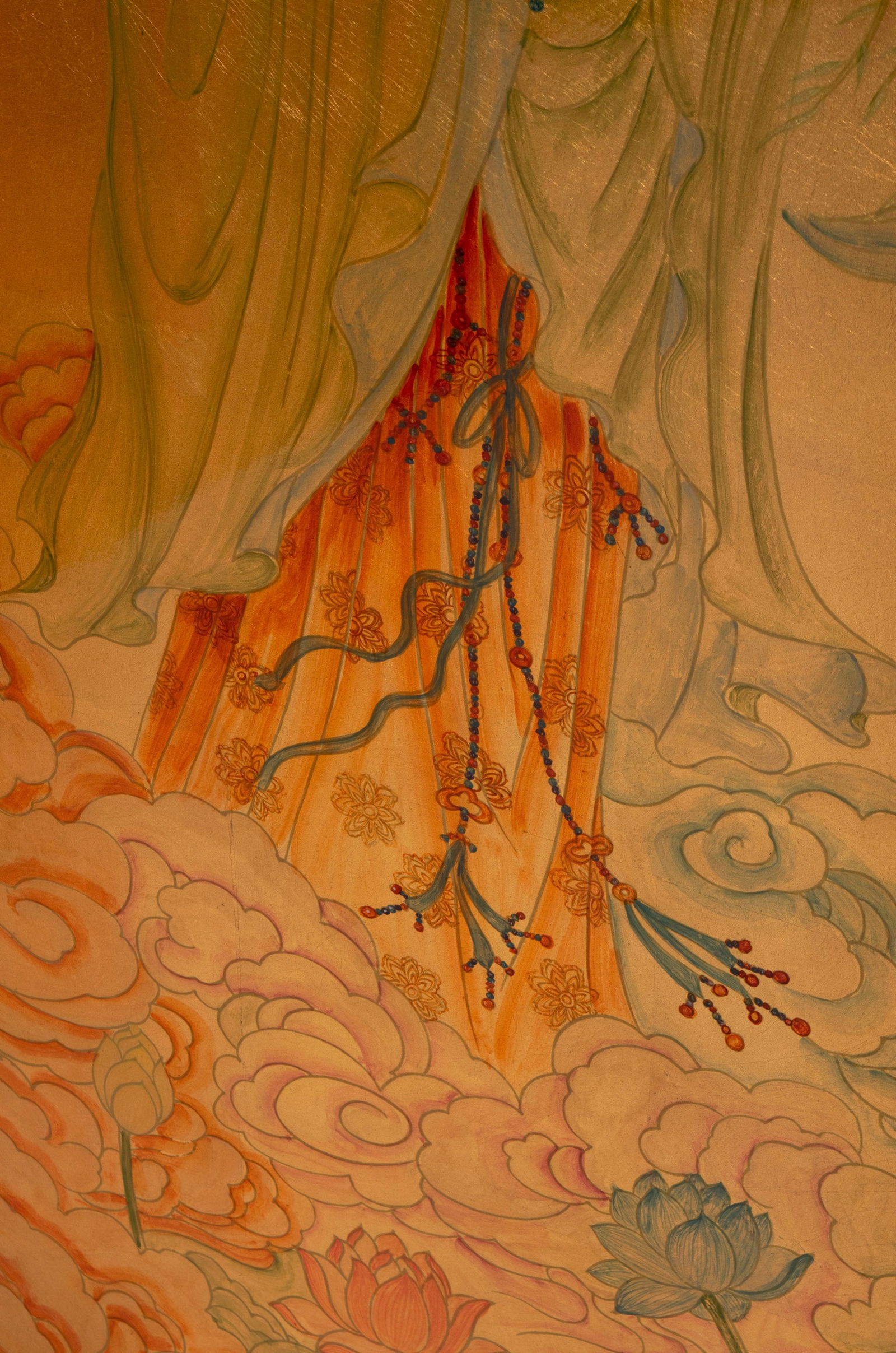 TWO THREE-PANEL ROOM SCREENS - 9