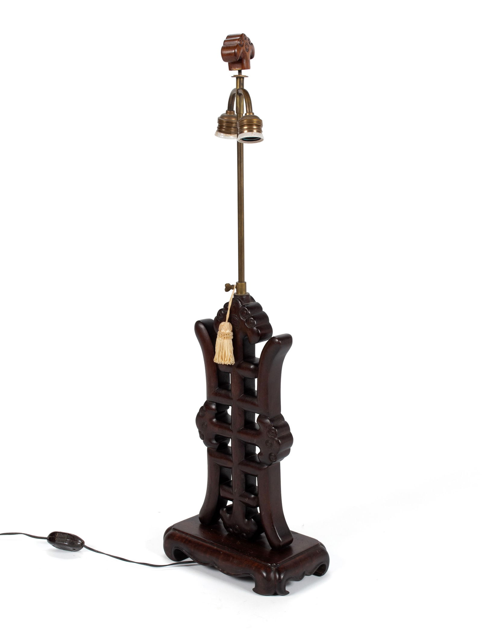CHINESE PADOUK TABLE LAMP - 4