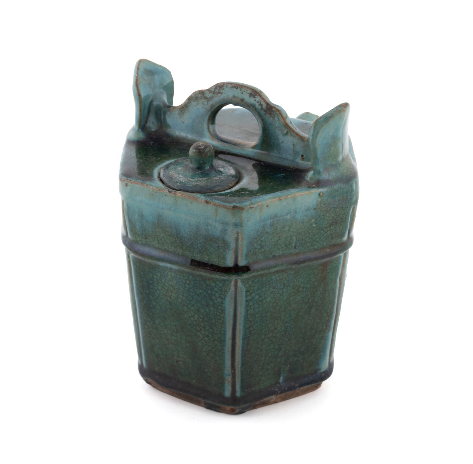 THREE SHIWAN WARE TEAPOTS - 10