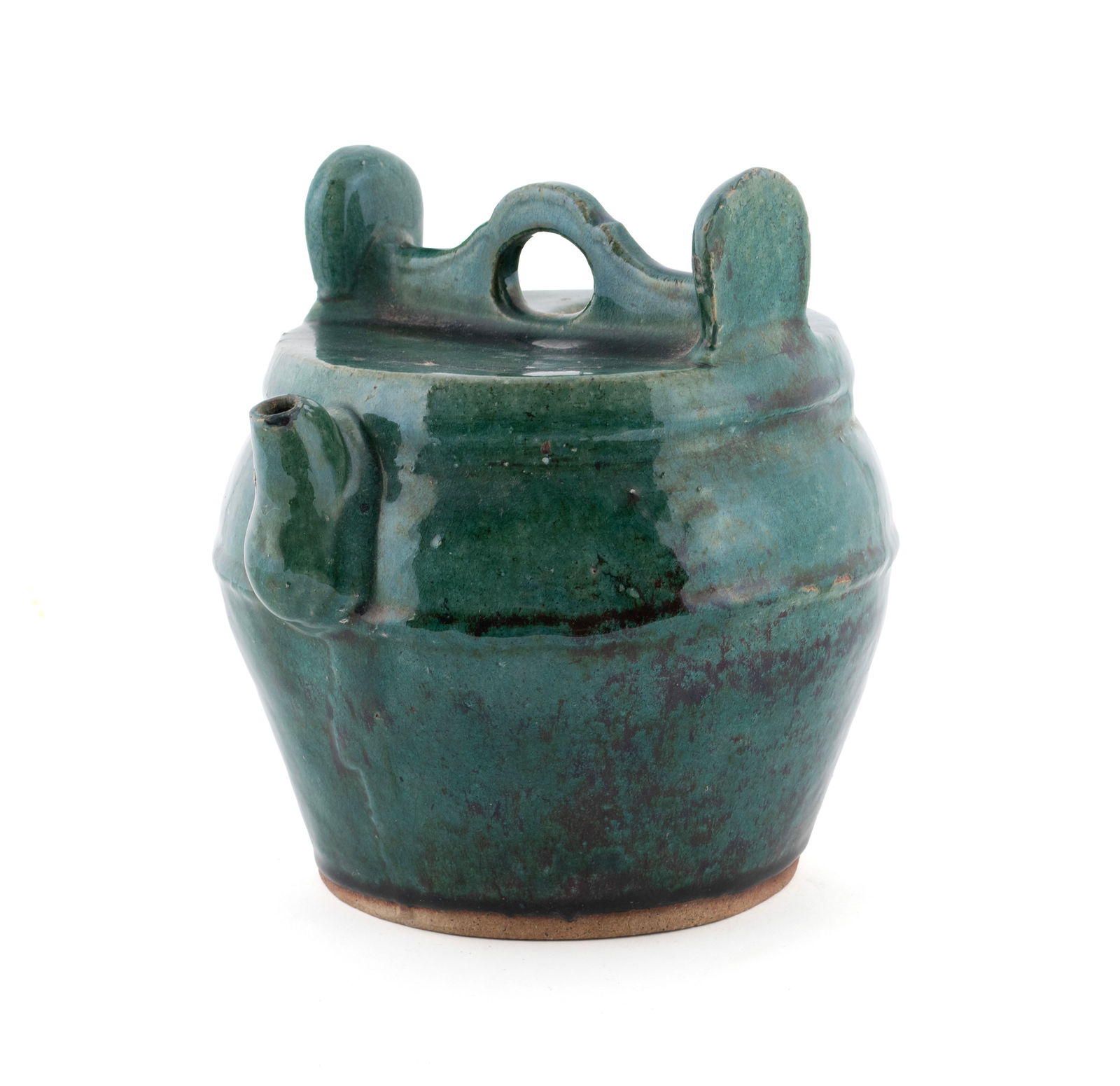 THREE SHIWAN WARE TEAPOTS - 6