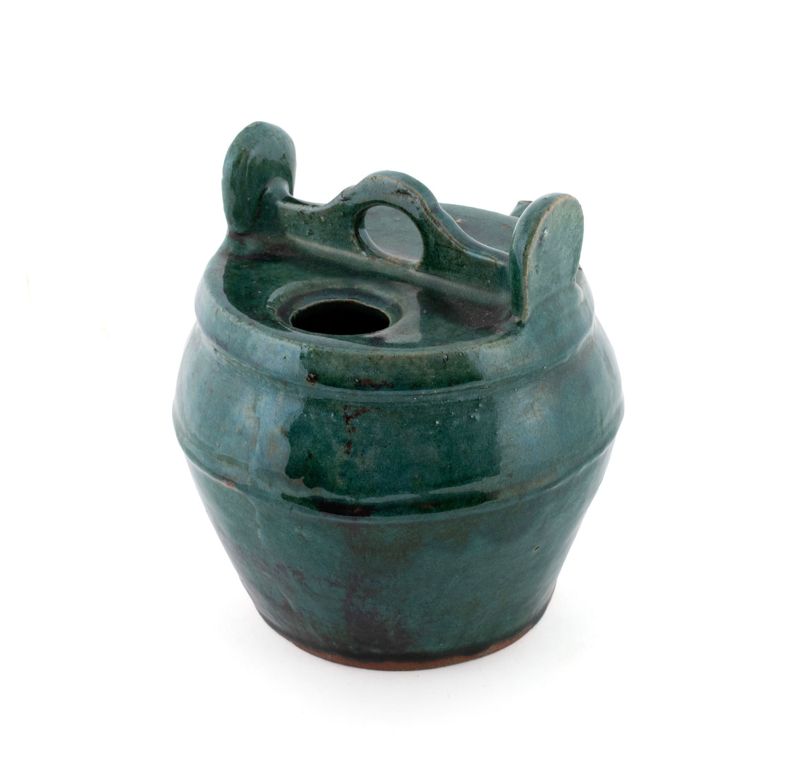 THREE SHIWAN WARE TEAPOTS - 7