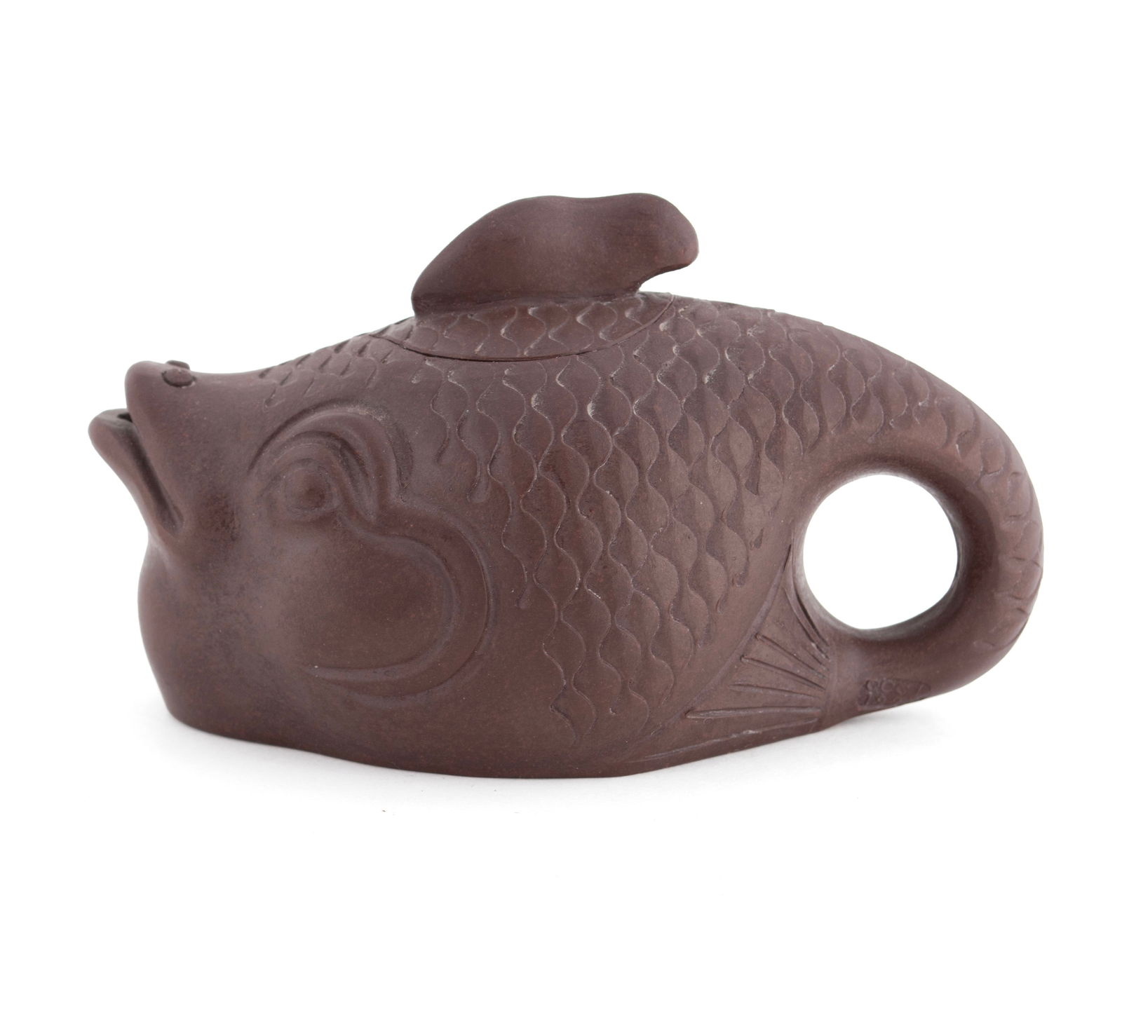THREE YIXING FIGURAL TEAPOTS - 14