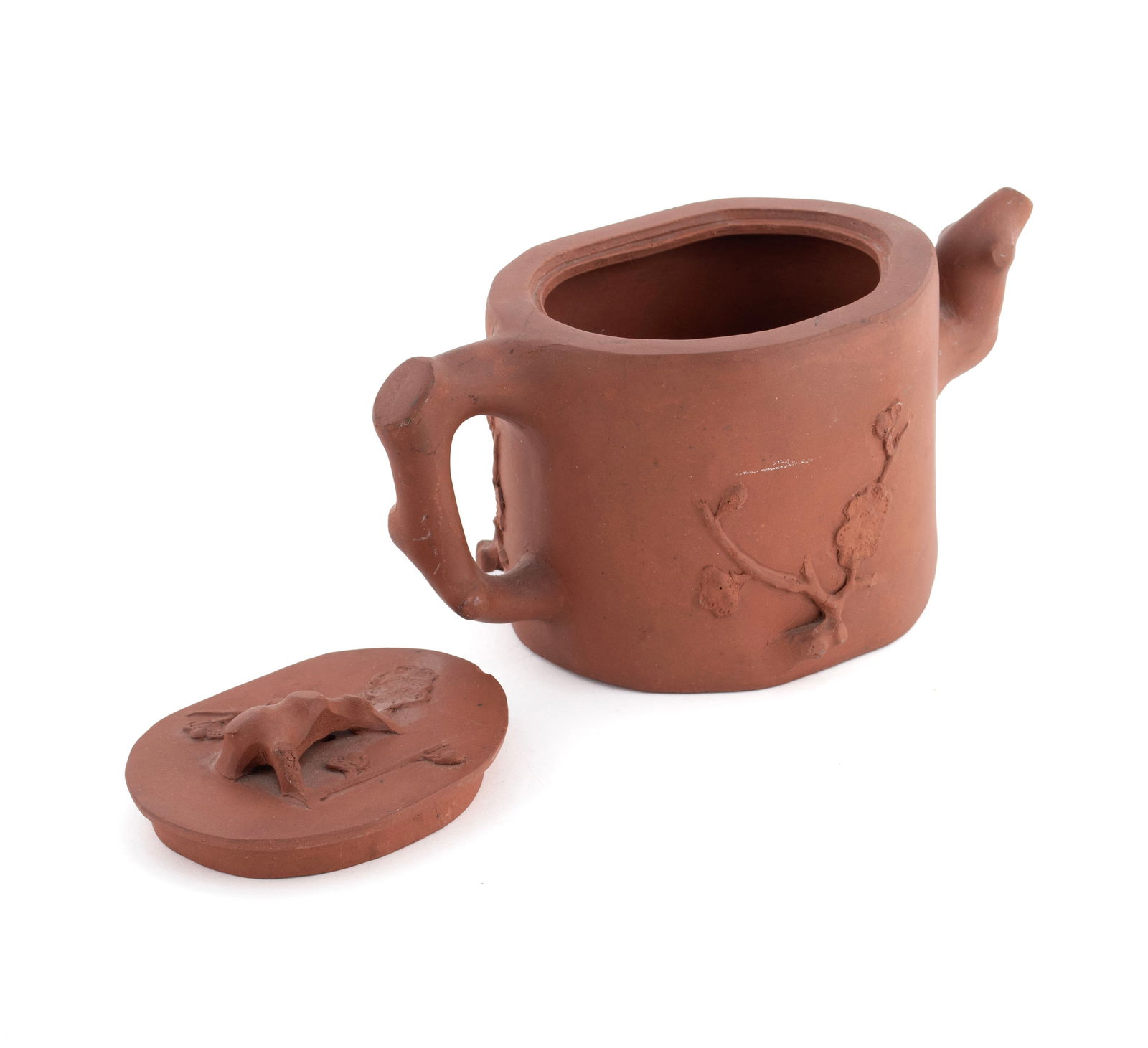 THREE YIXING FIGURAL TEAPOTS - 3