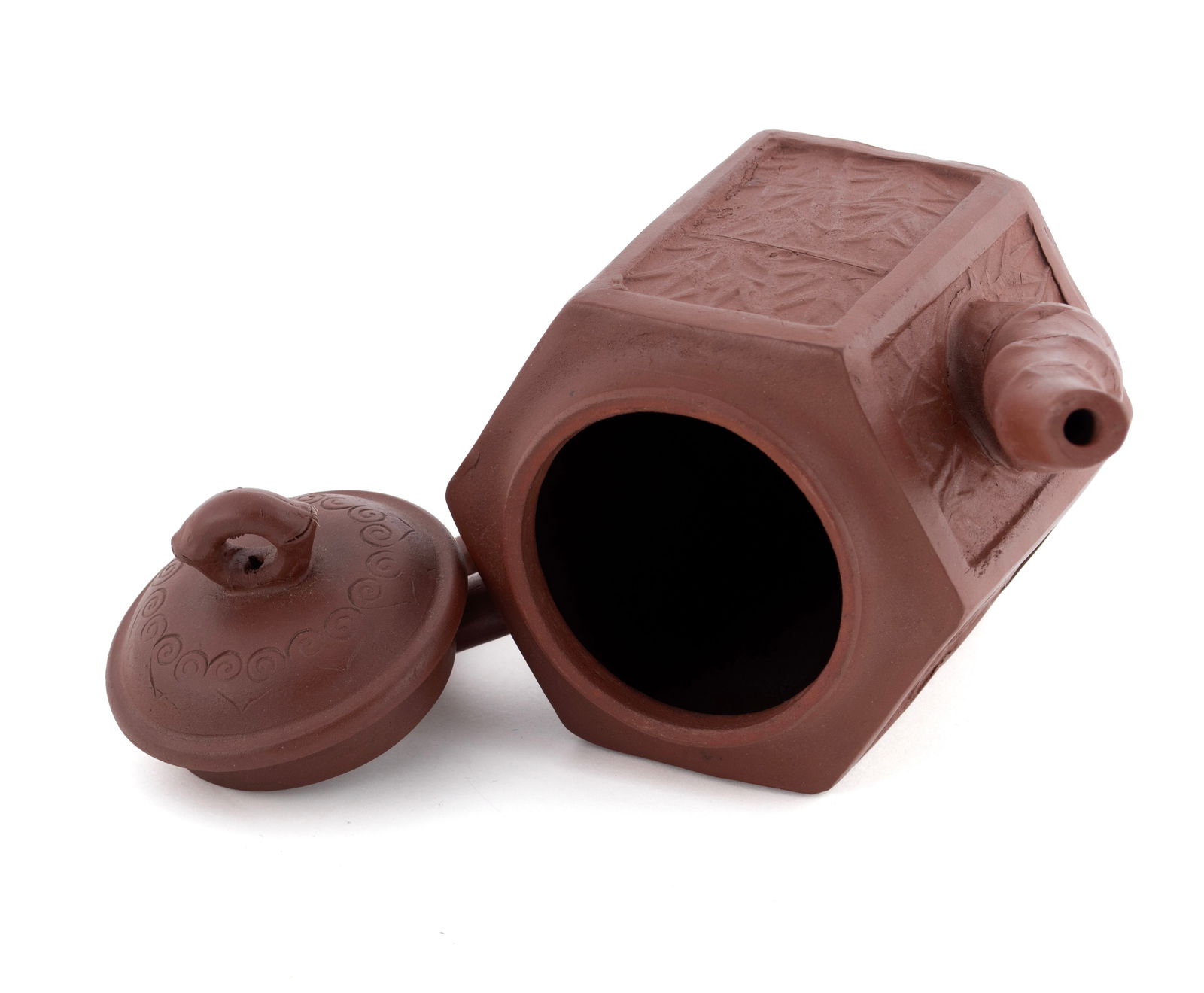 THREE YIXING TEAPOTS - 16