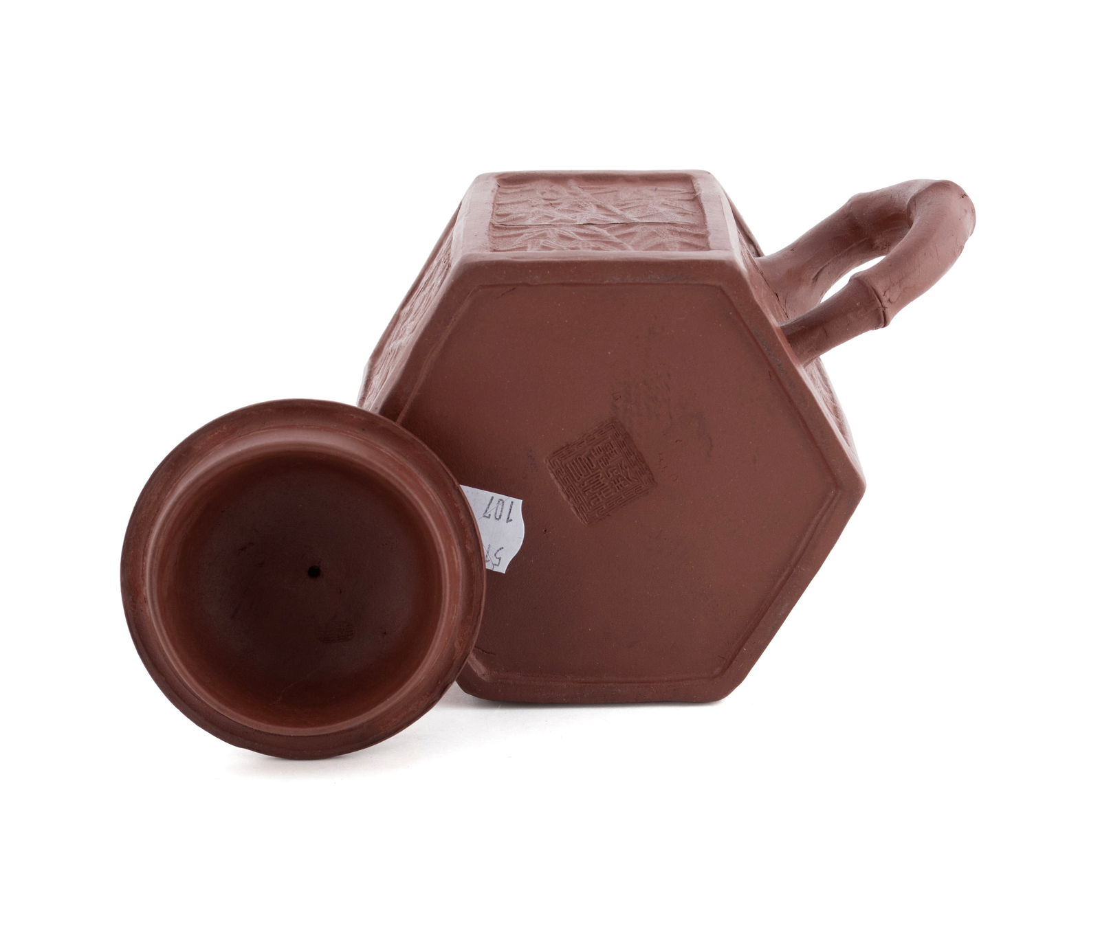 THREE YIXING TEAPOTS - 17