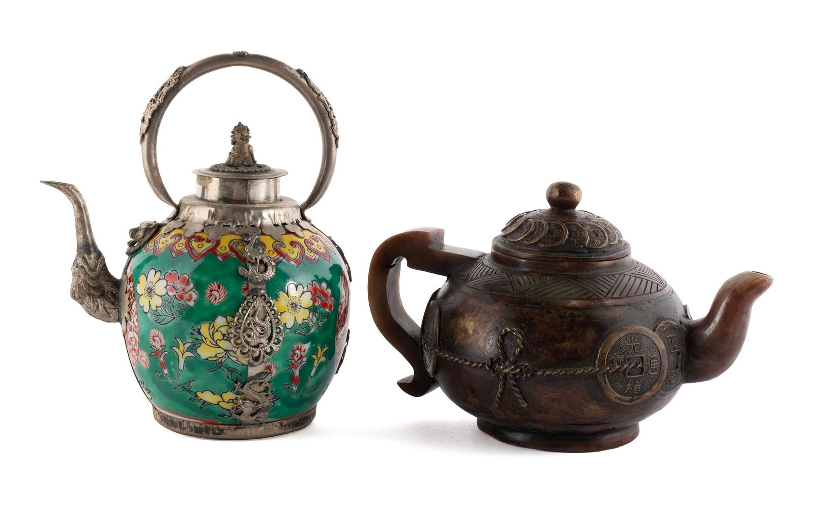 FIVE ASIAN TEAPOTS - 6