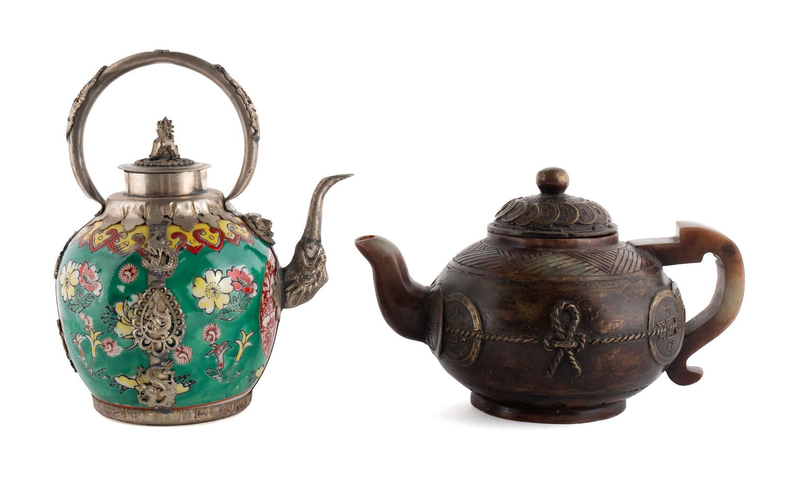 FIVE ASIAN TEAPOTS - 8