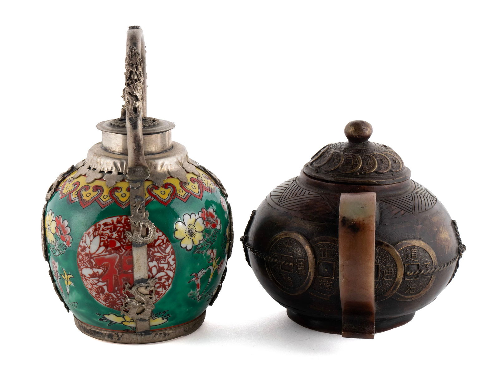 FIVE ASIAN TEAPOTS - 9