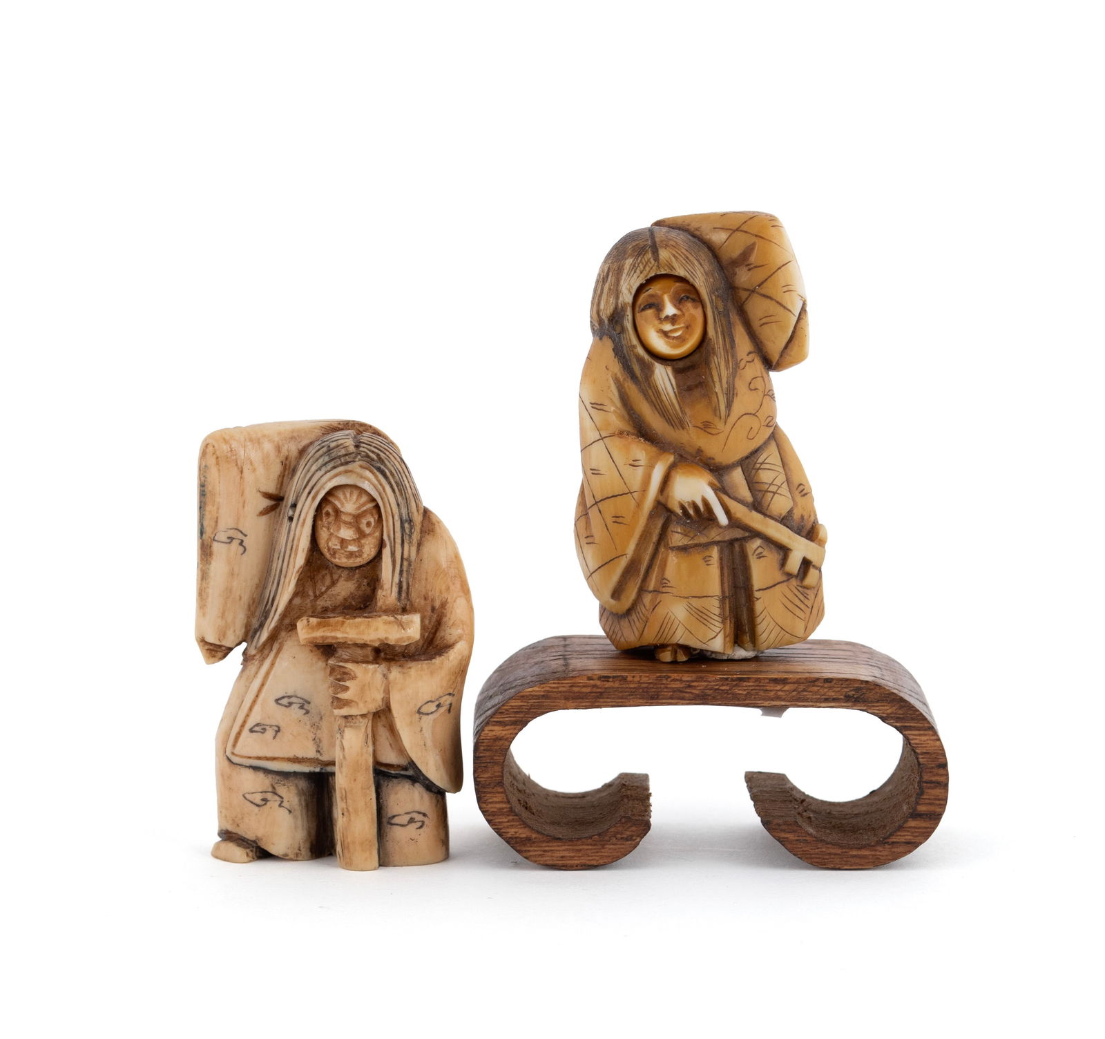 FIVE CARVED NETSUKE - 2