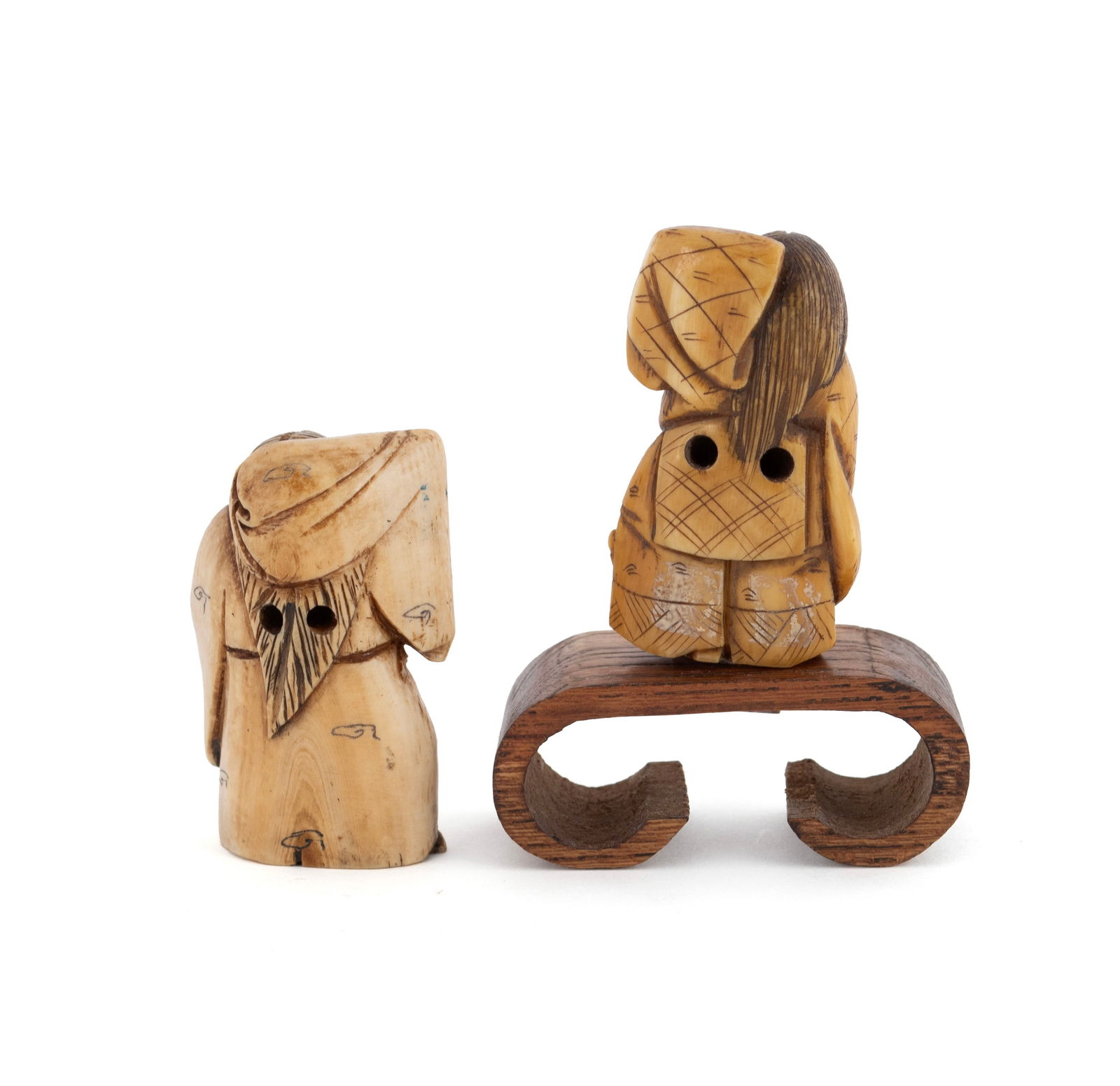 FIVE CARVED NETSUKE - 4