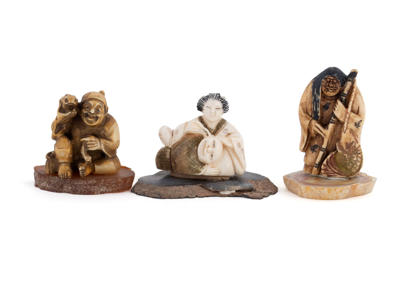 FIVE CARVED NETSUKE - 6