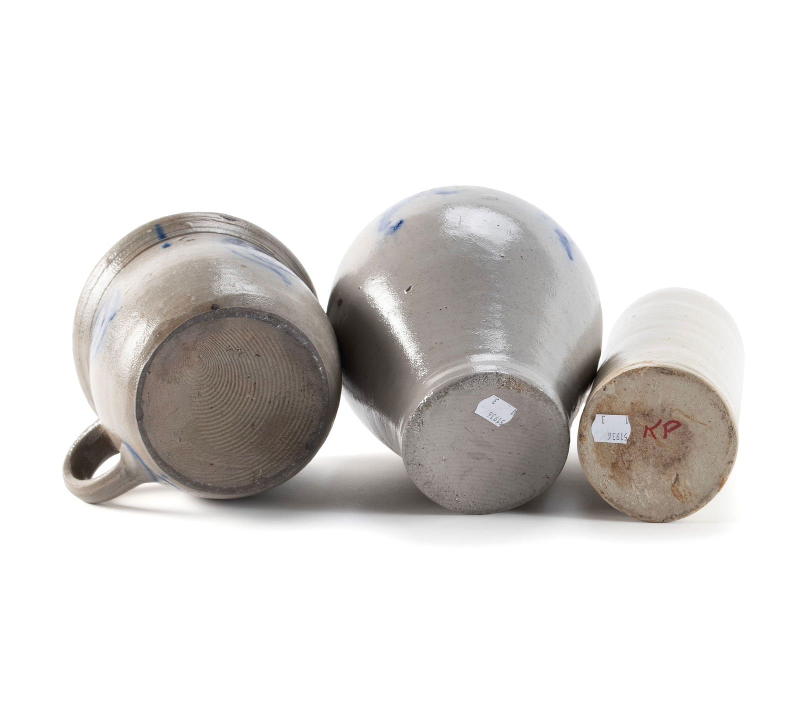 THREE STONEWARE VESSELS - 6