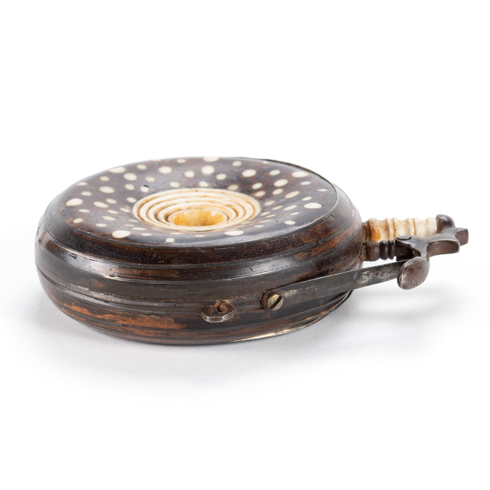 GERMAN CIRCULAR POWDER/PRIMING FLASK - 4