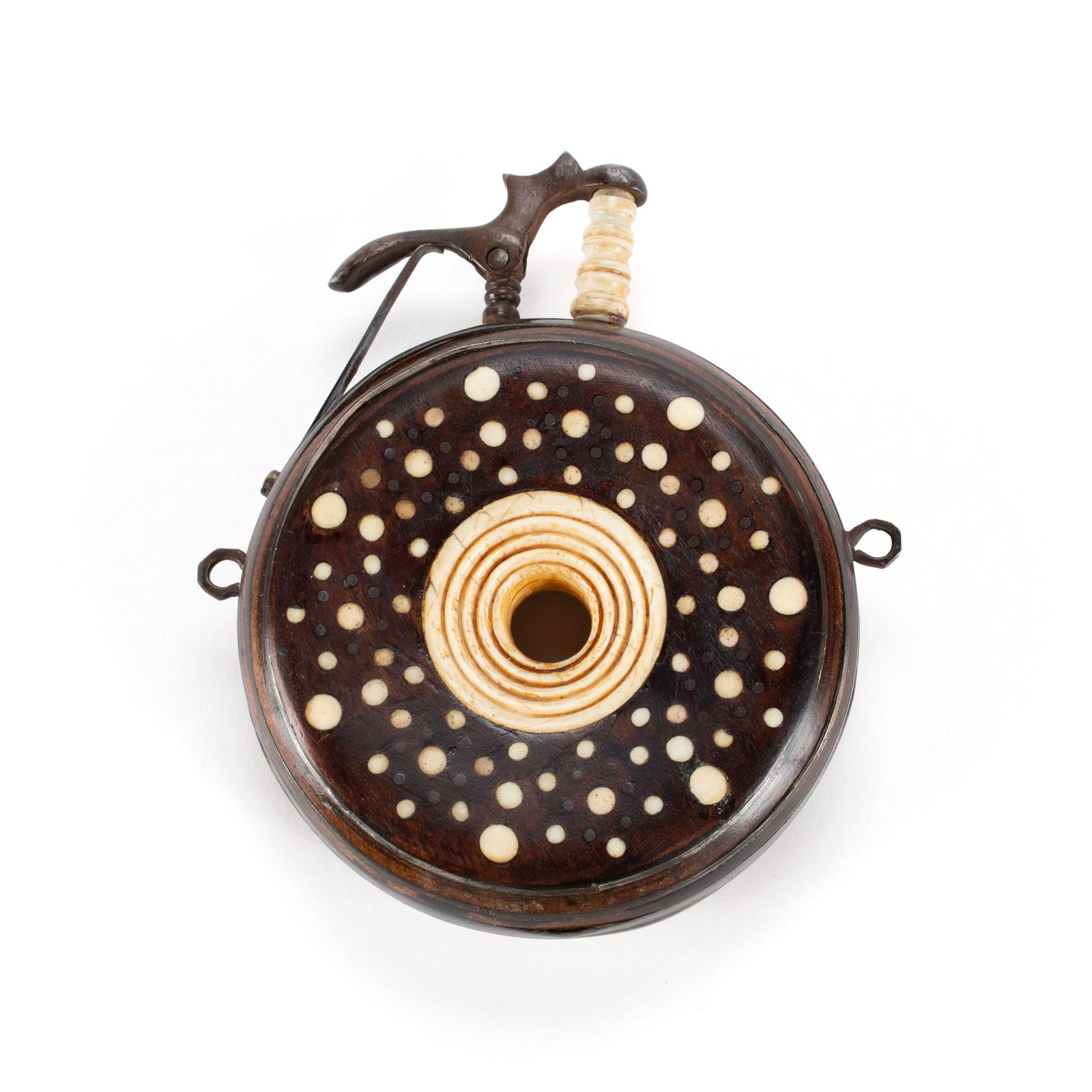 GERMAN CIRCULAR POWDER/PRIMING FLASK - 5