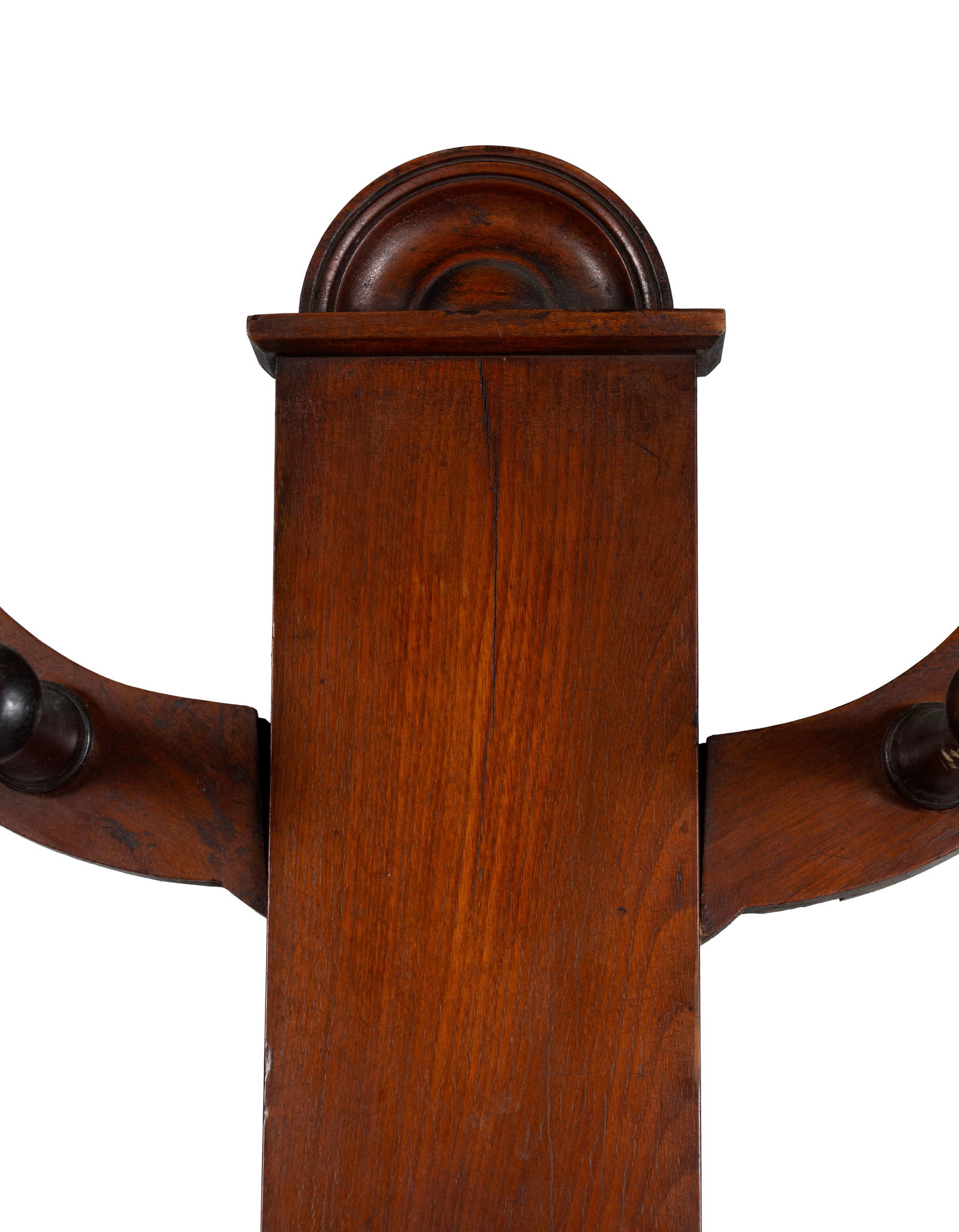 VICTORIAN WALNUT HALL TREE - 4