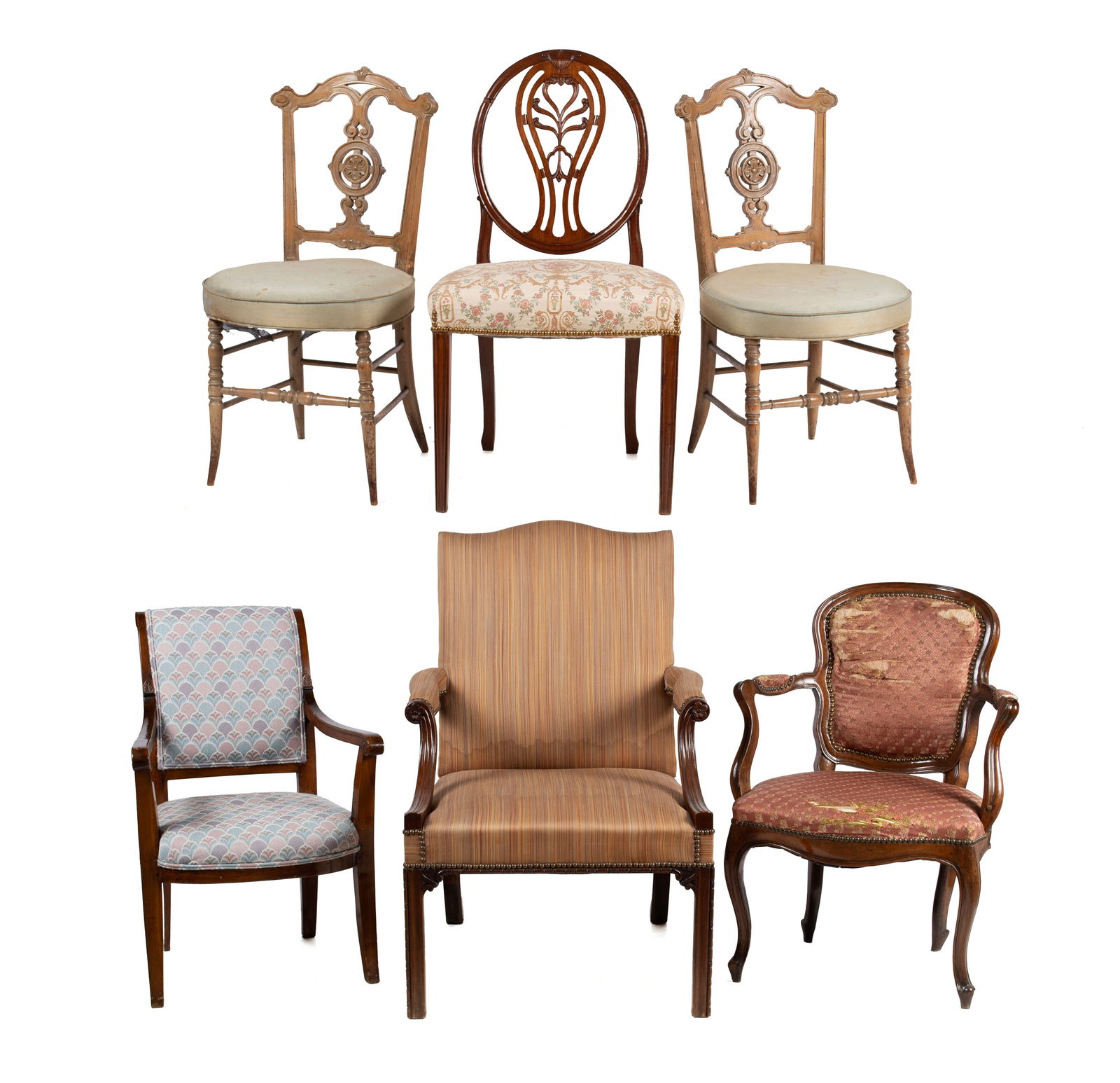 SIX ASSORTED CHAIRS (1 of 7)