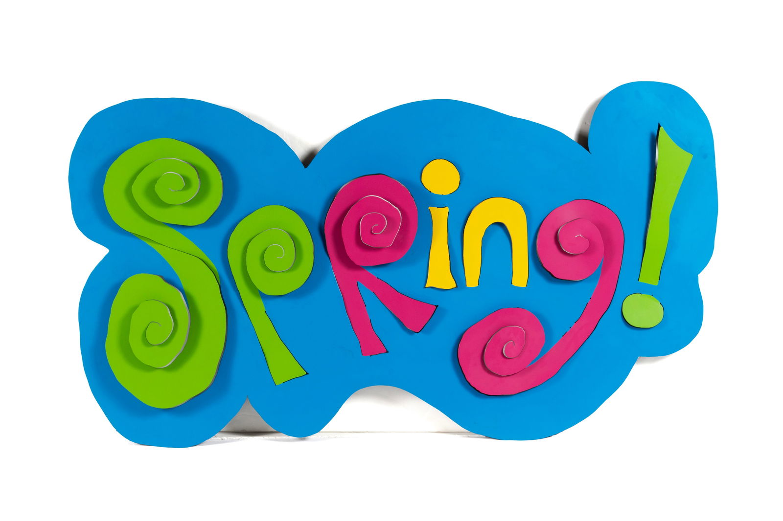 BROTHER ANDREW BRIAN ZAMPIER (AMERICAN, 20TH CENTURY): Brother Andrew Brian ZampierAmerican, 20th centurySpring!Painted steelCut and painted metal sign, with Marianist Galleries label to verso.Brother Andrew Brian Zampier assisted Brother Mel Meyer