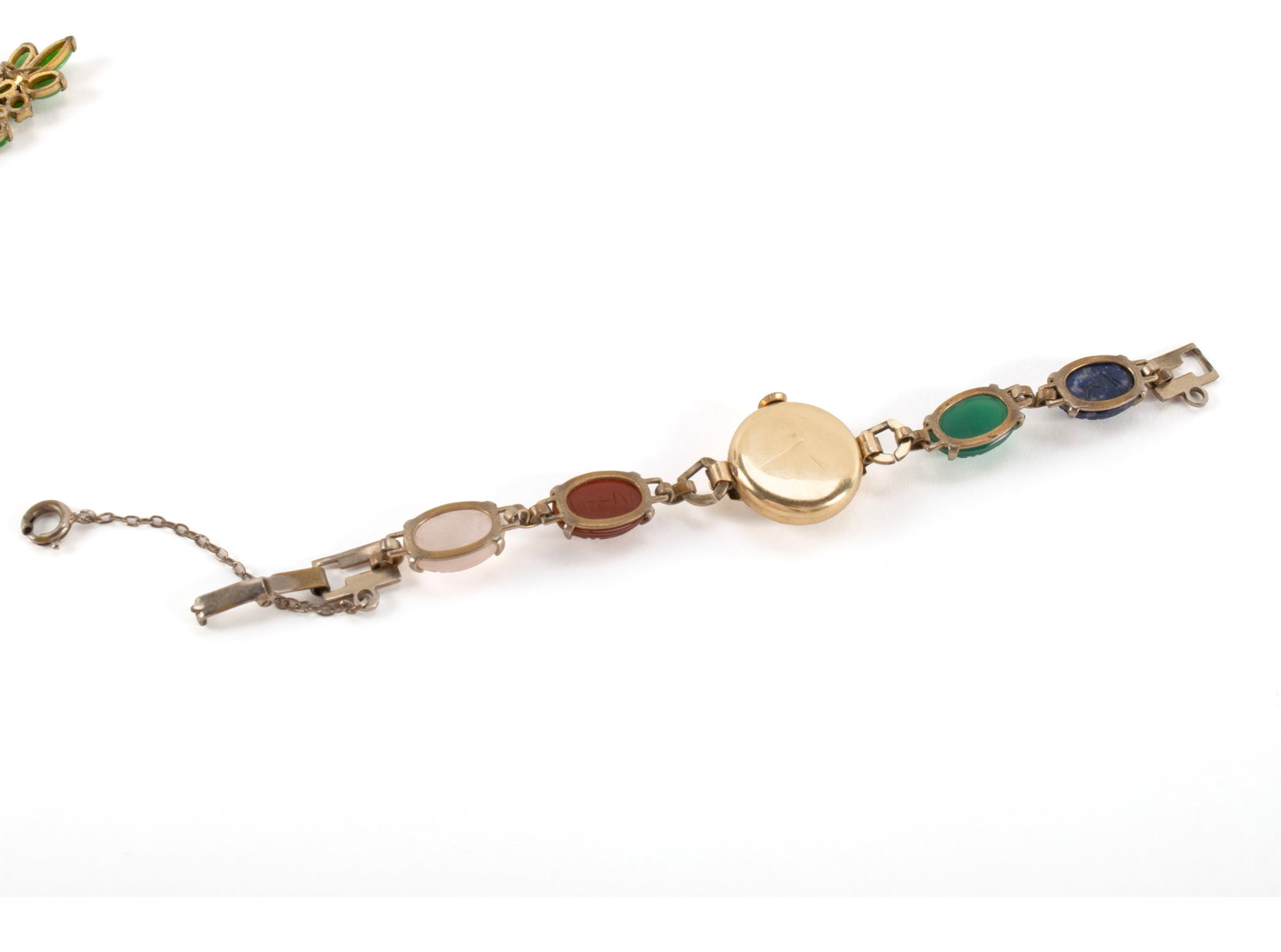 SEVEN PIECES OF JADE JEWELRY - 7