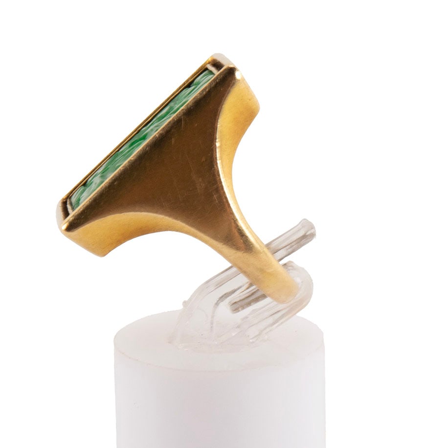 GOLD AND JADE RING - 3